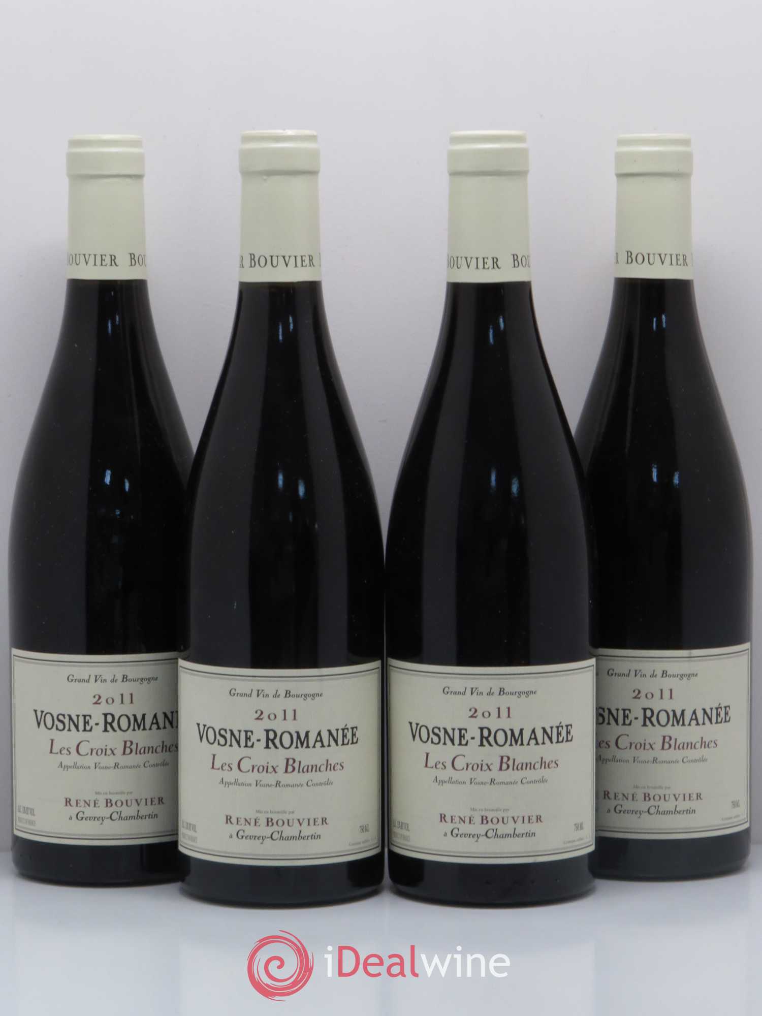 Vosne-Romanée Les Croix Blanches René Bouvier 2011 - Lot de 4 bouteilles - 0