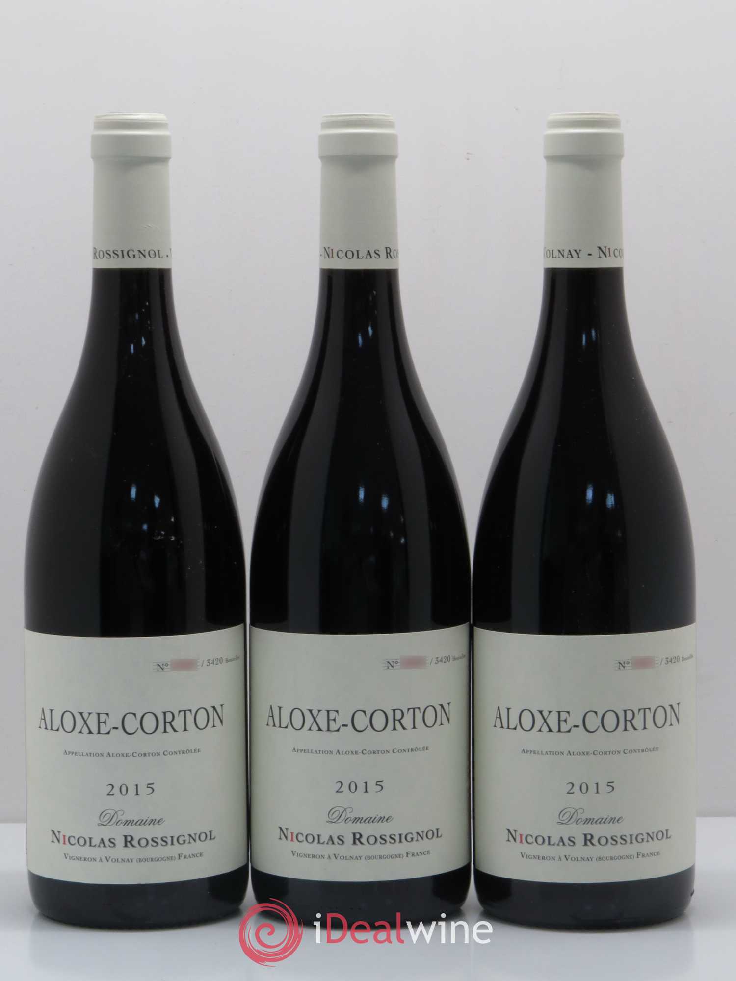 Aloxe-Corton Nicolas Rossignol 2015 - Lot de 3 bouteilles - 0