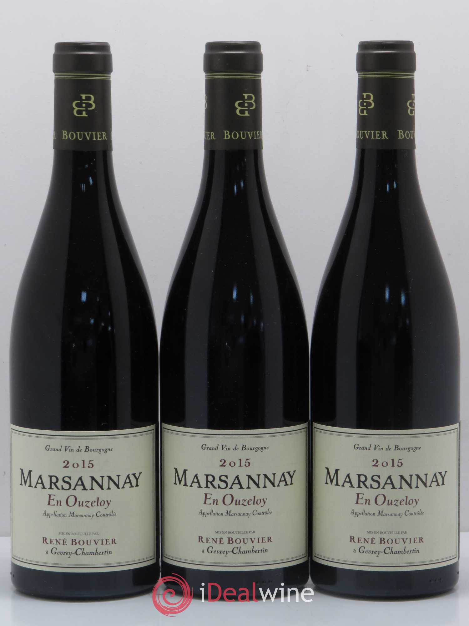 Marsannay En Ouzeloy René Bouvier 2015 - Lot de 3 bouteilles - 0