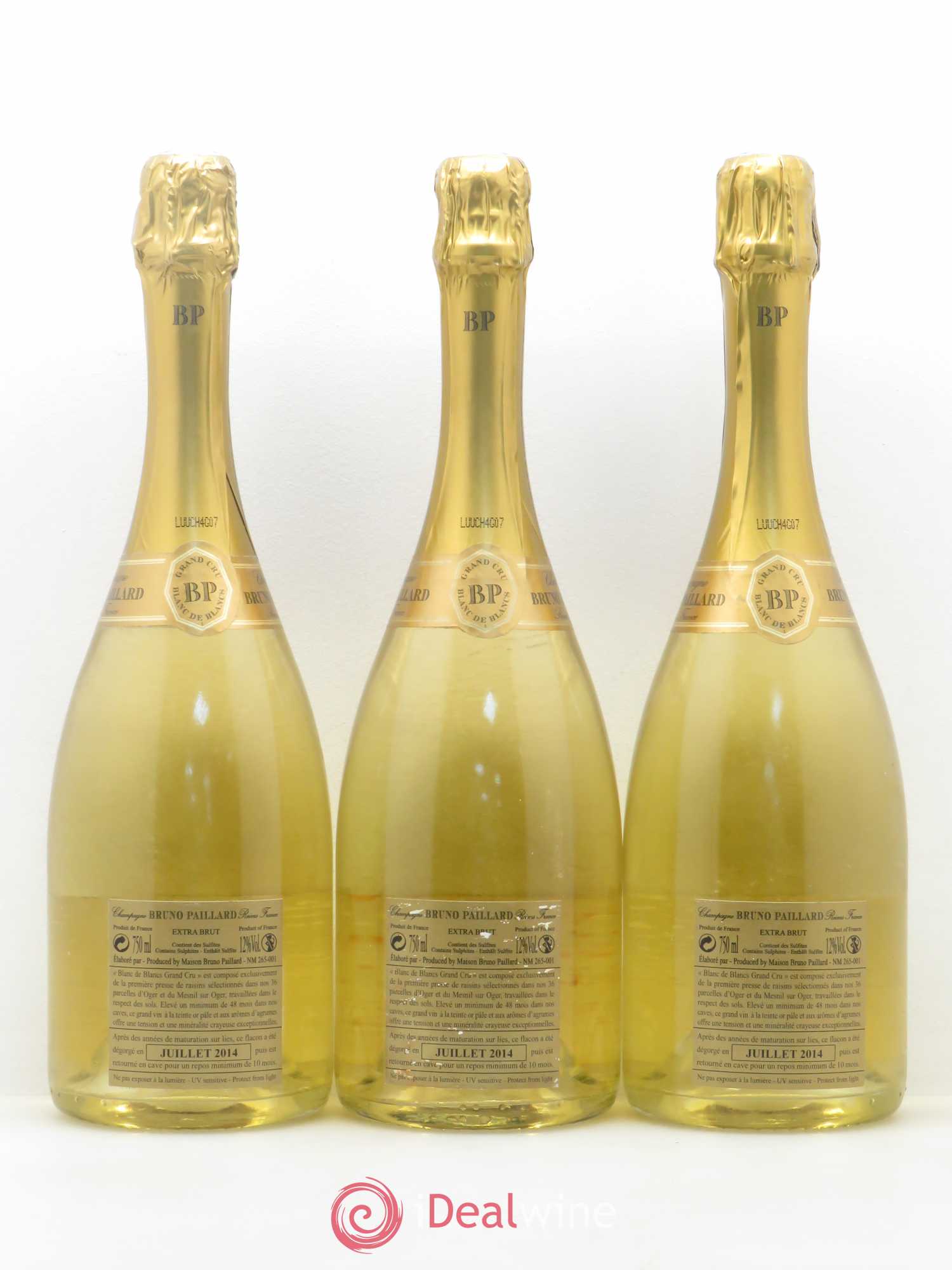 Champagne Bruno Paillard Blanc de Blancs - Lot of 3 bottles - 1