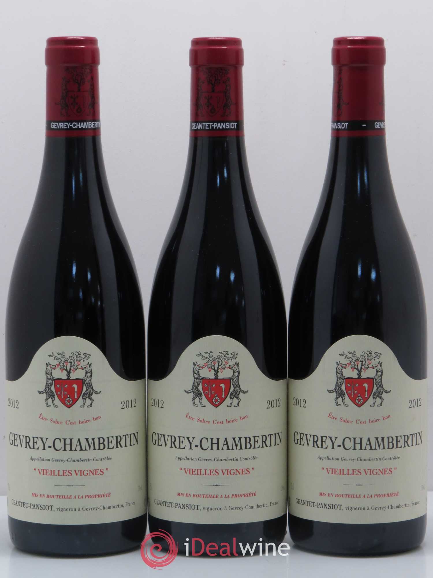 Gevrey-Chambertin Vieilles vignes Geantet-Pansiot 2012 - Lot de 3 bouteilles - 0