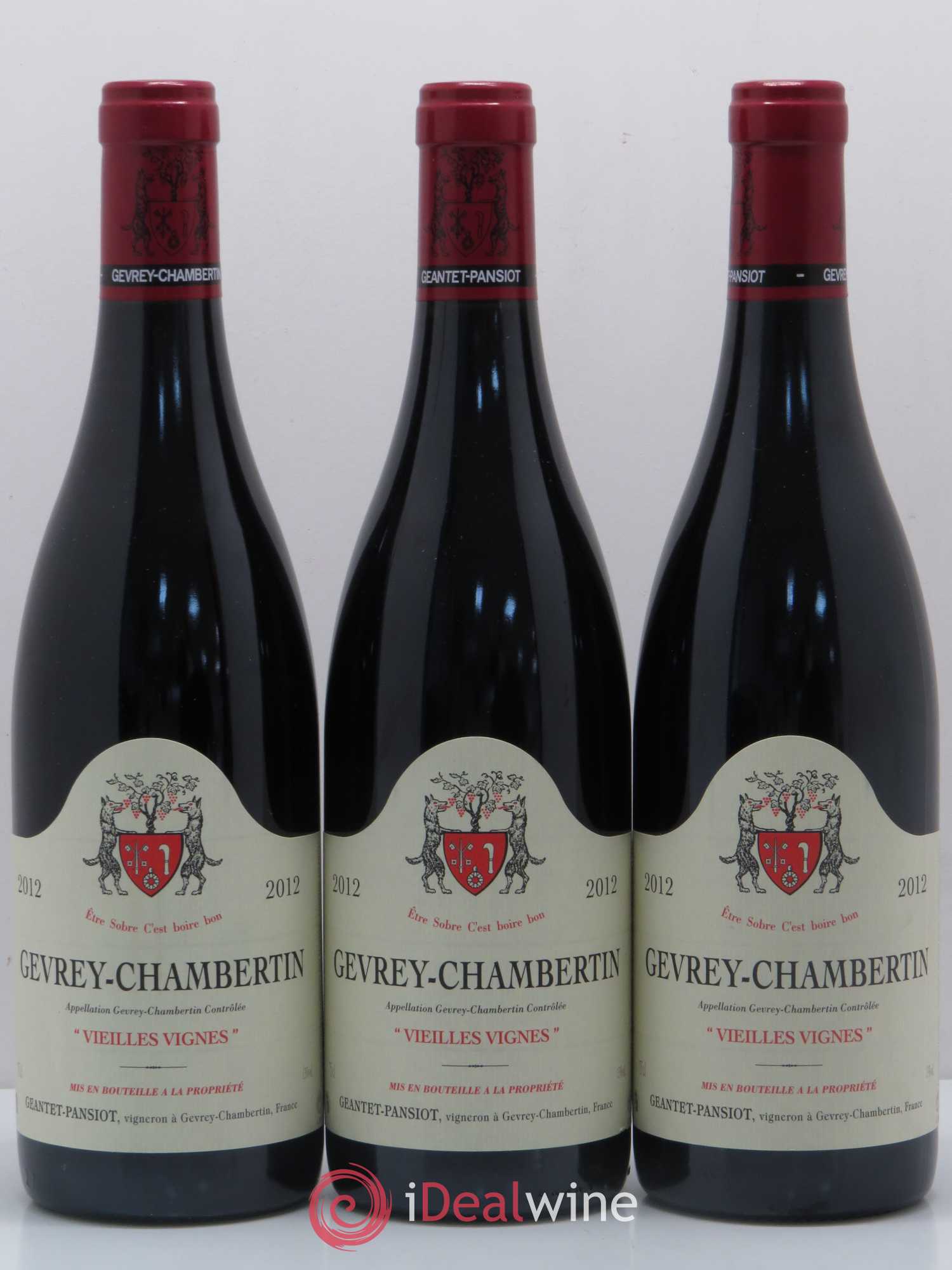 Gevrey-Chambertin Vieilles vignes Geantet-Pansiot 2012 - Lot de 3 bouteilles - 0