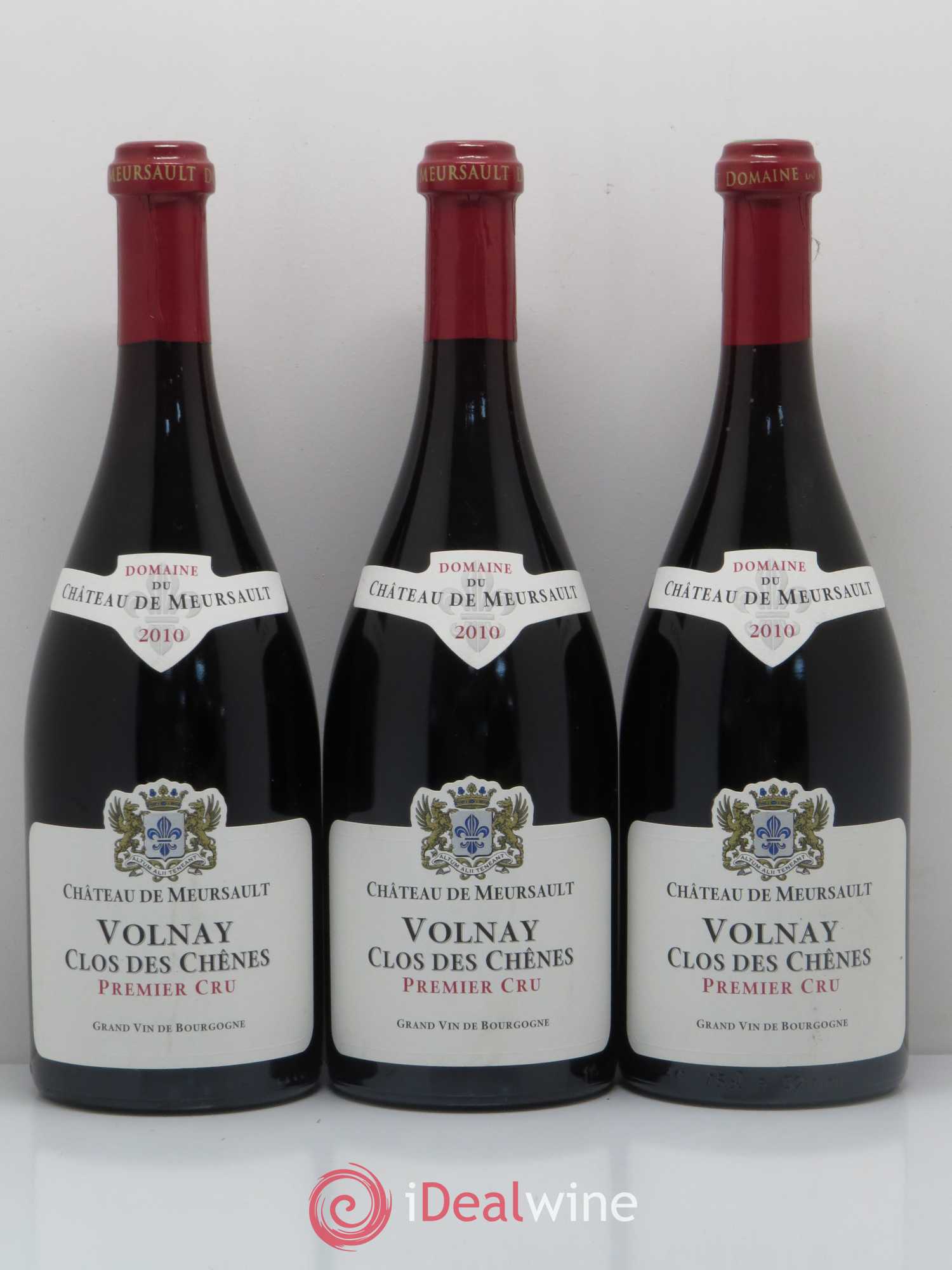 Volnay 1er Cru Clos des Chênes Château de Meursault 2010 - Lot de 3 bouteilles - 0