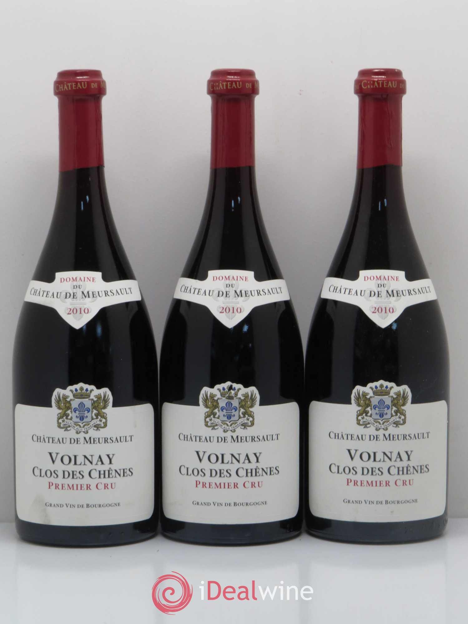 Volnay 1er Cru Clos des Chênes Château de Meursault 2010 - Lot de 3 bouteilles - 0