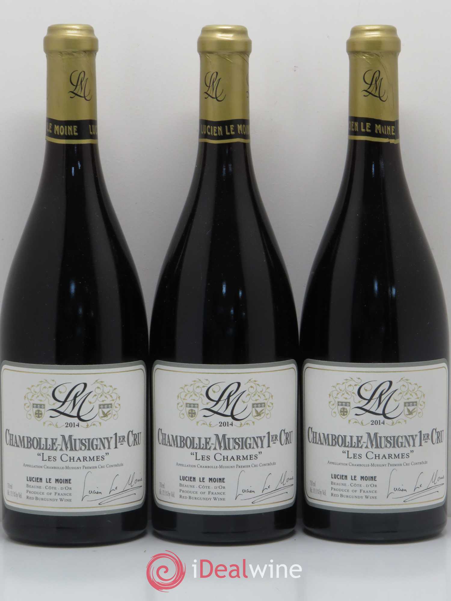 Chambolle-Musigny 1er Cru Les Charmes Lucien Le Moine 2014 - Posten von 3 Flaschen - 0