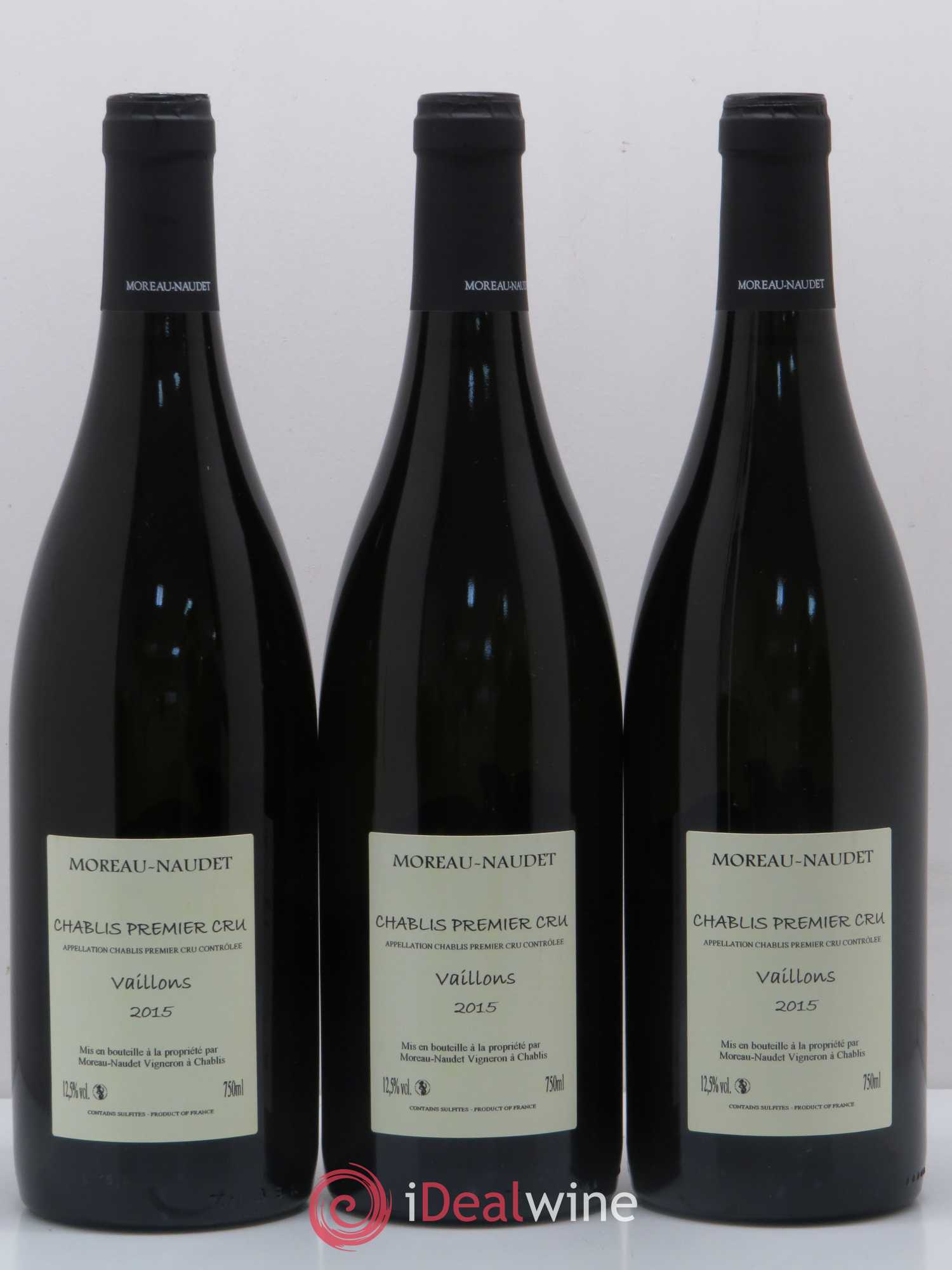 Chablis 1er Cru Vaillons Domaine Moreau Naudet 2015 - Posten von 3 Flaschen - 1