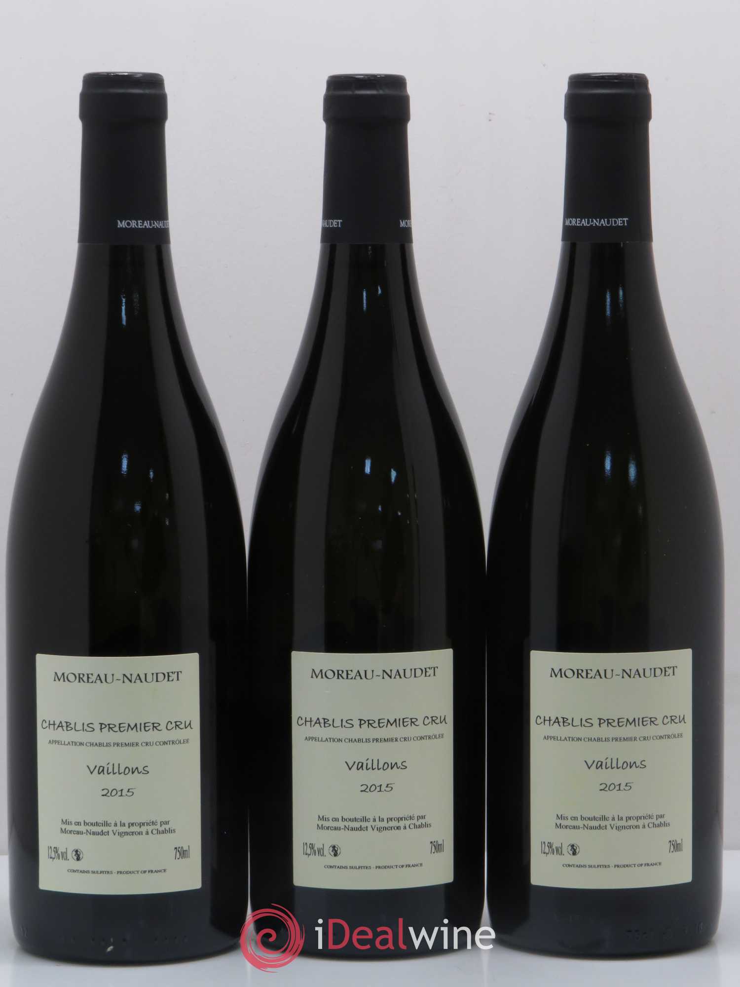 Chablis 1er Cru Vaillons Domaine Moreau Naudet 2015 - Posten von 3 Flaschen - 1