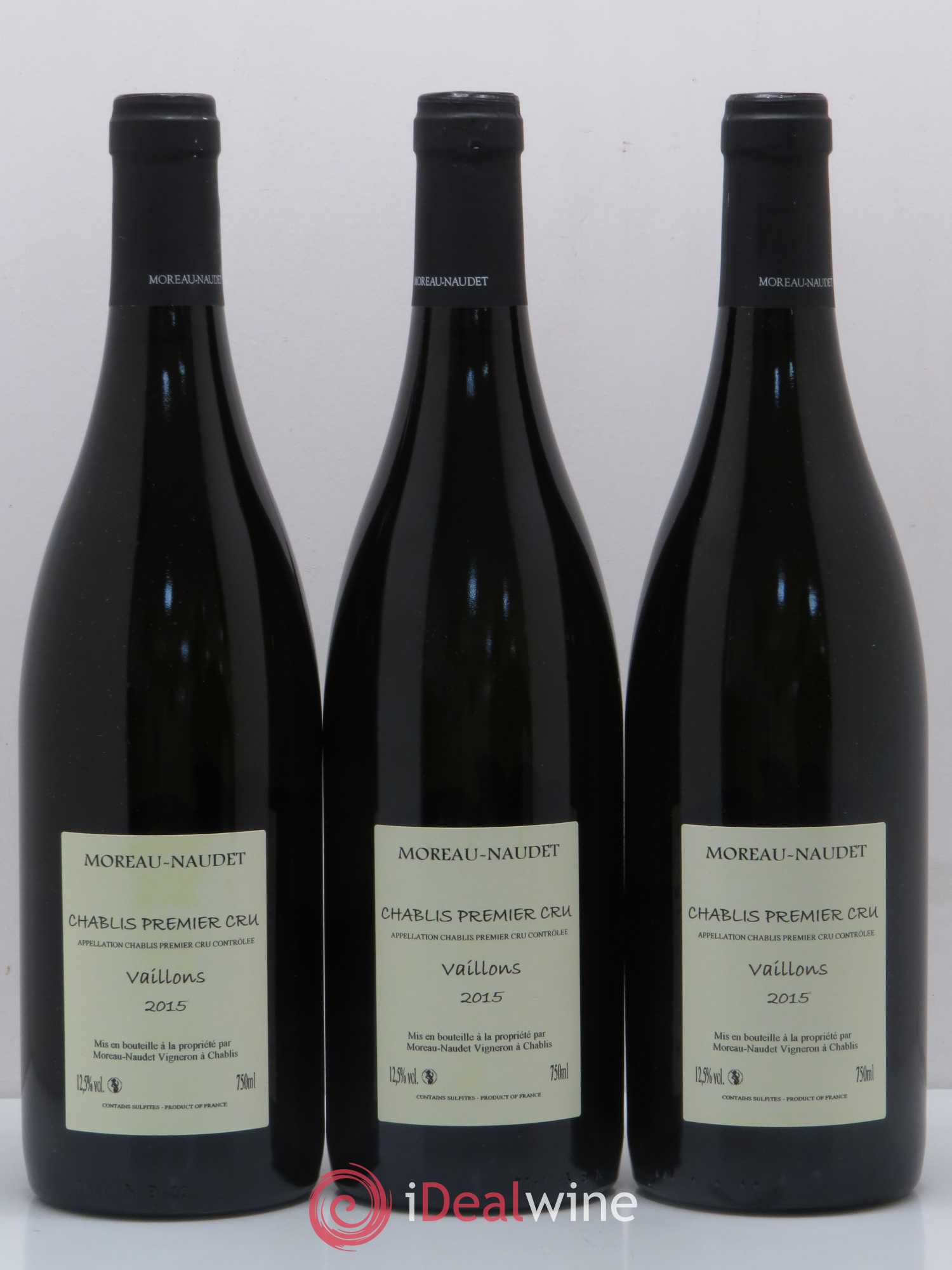 Chablis 1er Cru Vaillons Domaine Moreau Naudet 2015 - Posten von 3 Flaschen - 1