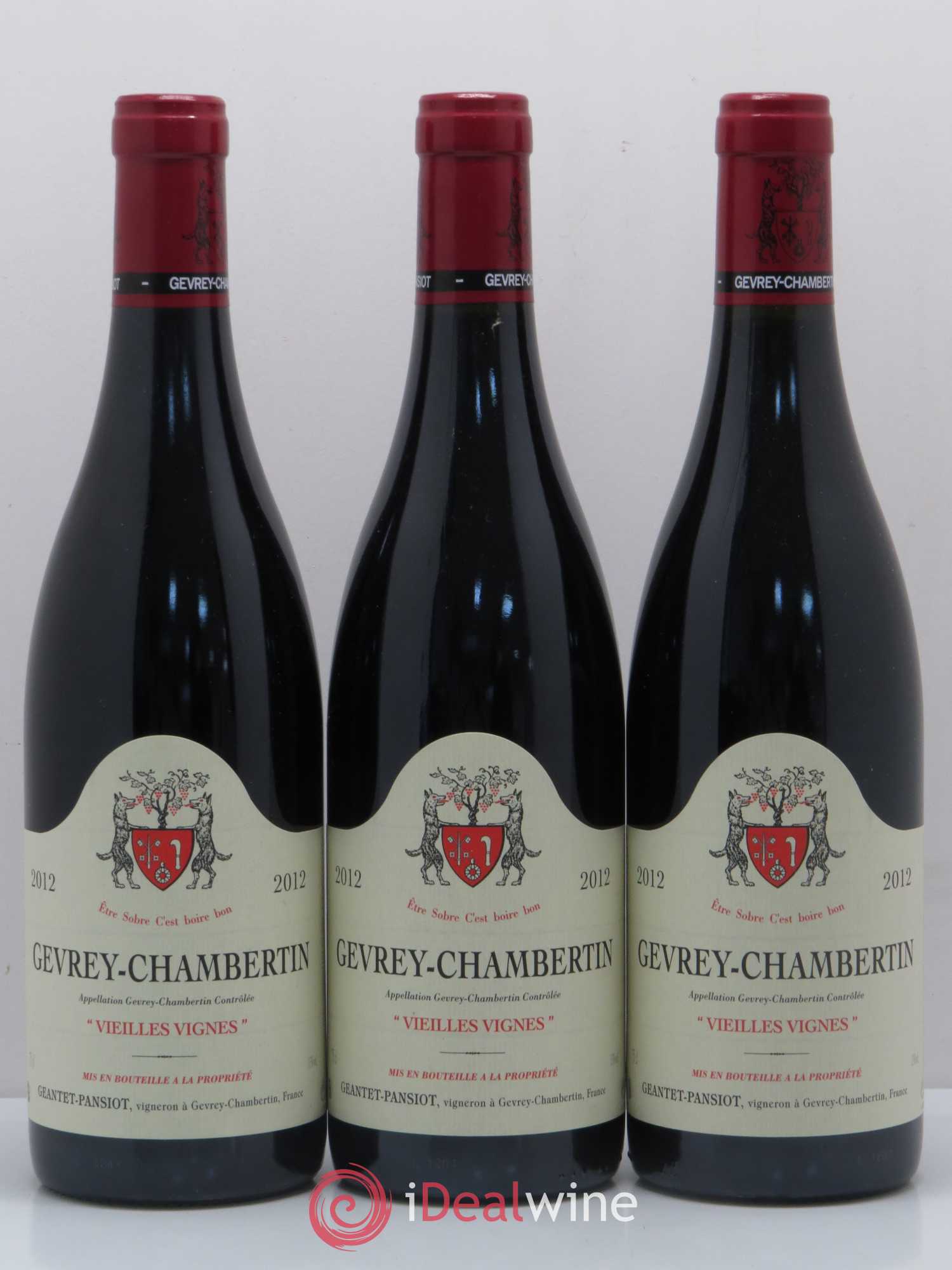 Gevrey-Chambertin Vieilles vignes Geantet-Pansiot 2012 - Lot de 3 bouteilles - 0