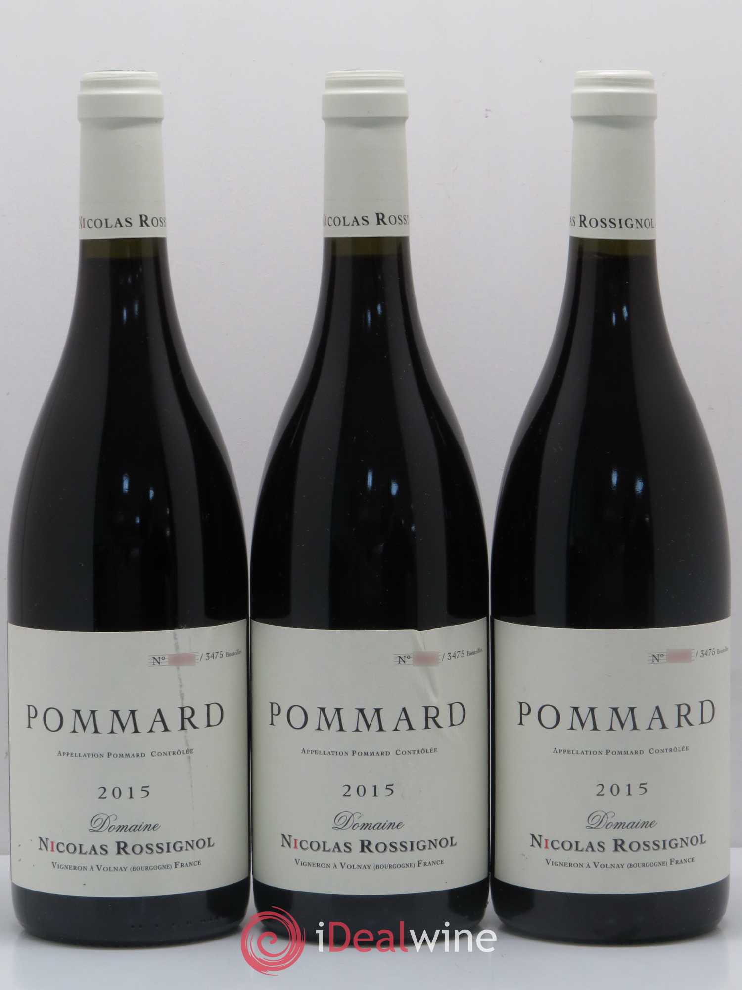 Pommard Nicolas Rossignol 2015 - Lot de 3 bouteilles - 0