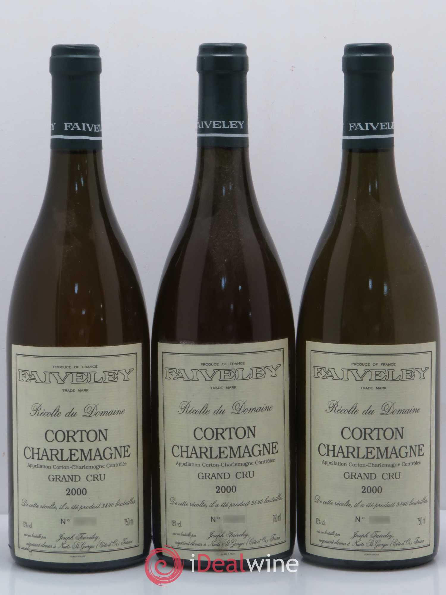 Corton-Charlemagne Grand Cru Faiveley 2000 - Lot de 3 bouteilles - 0