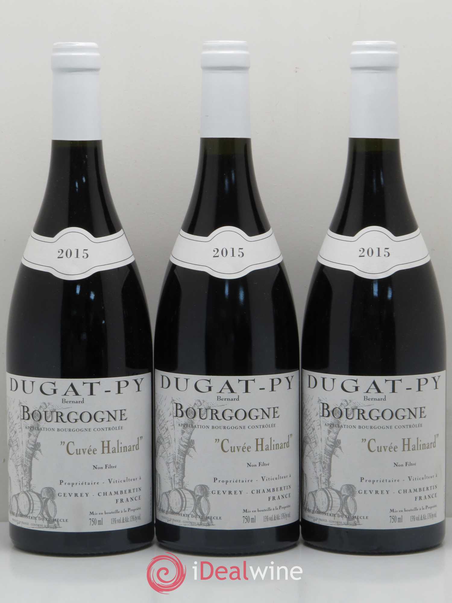 Bourgogne Cuvée Halinard Dugat-Py 2015 - Lot de 3 bouteilles - 0
