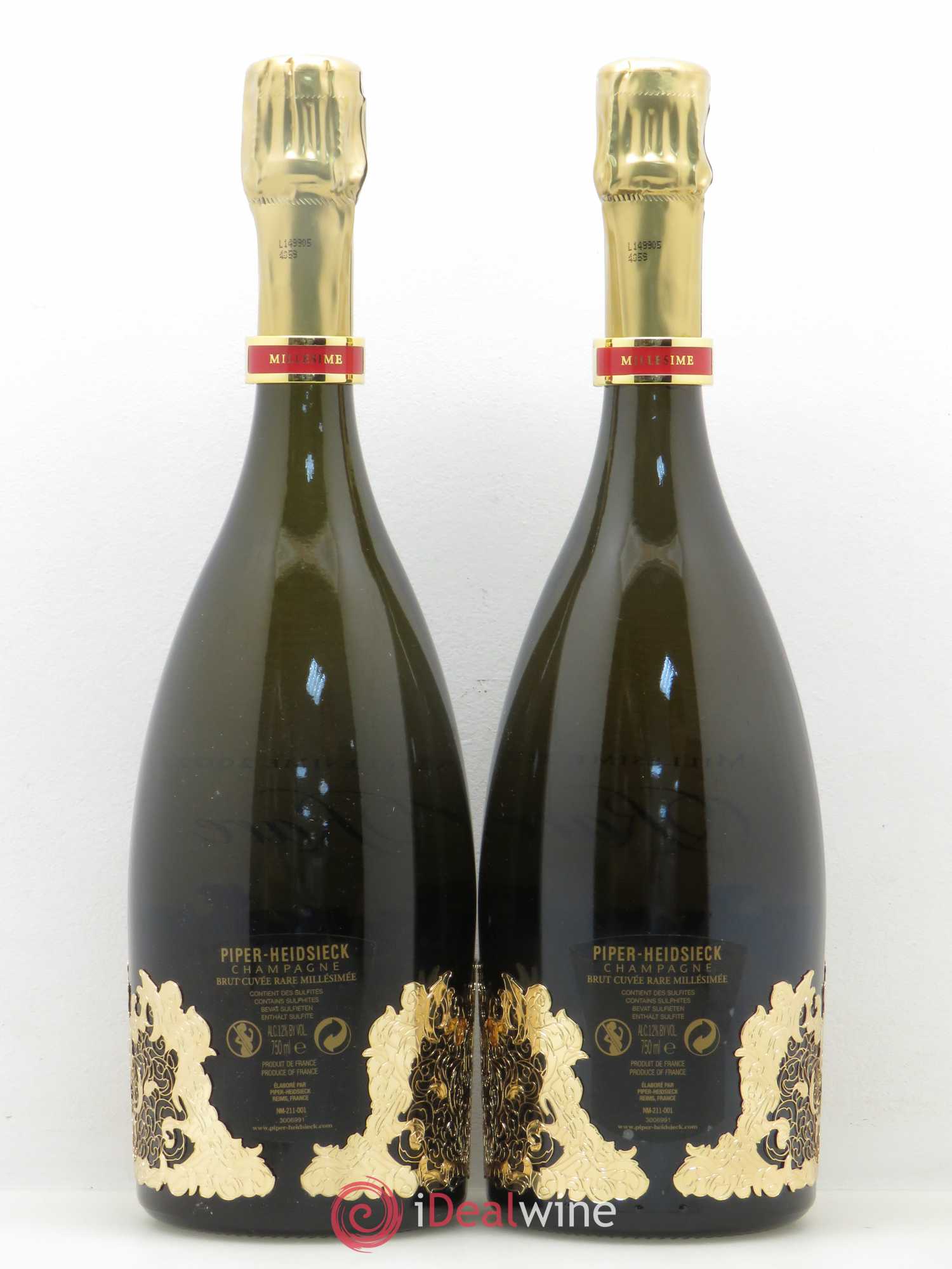 Rare Piper Heidsieck 2002 - Lot de 2 bouteilles - 1