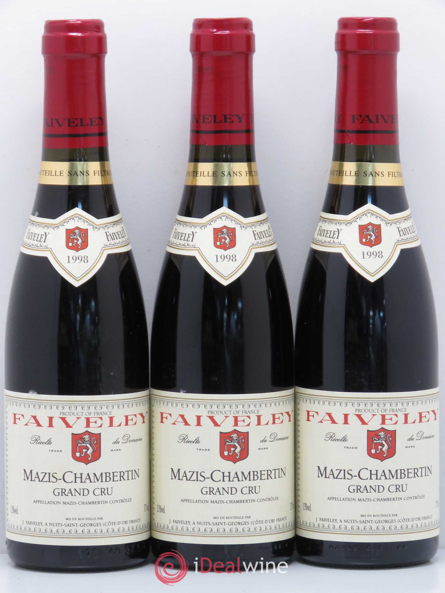 Mazis-Chambertin Grand Cru Faiveley 1998 - Lot de 12 demi bouteilles - 1