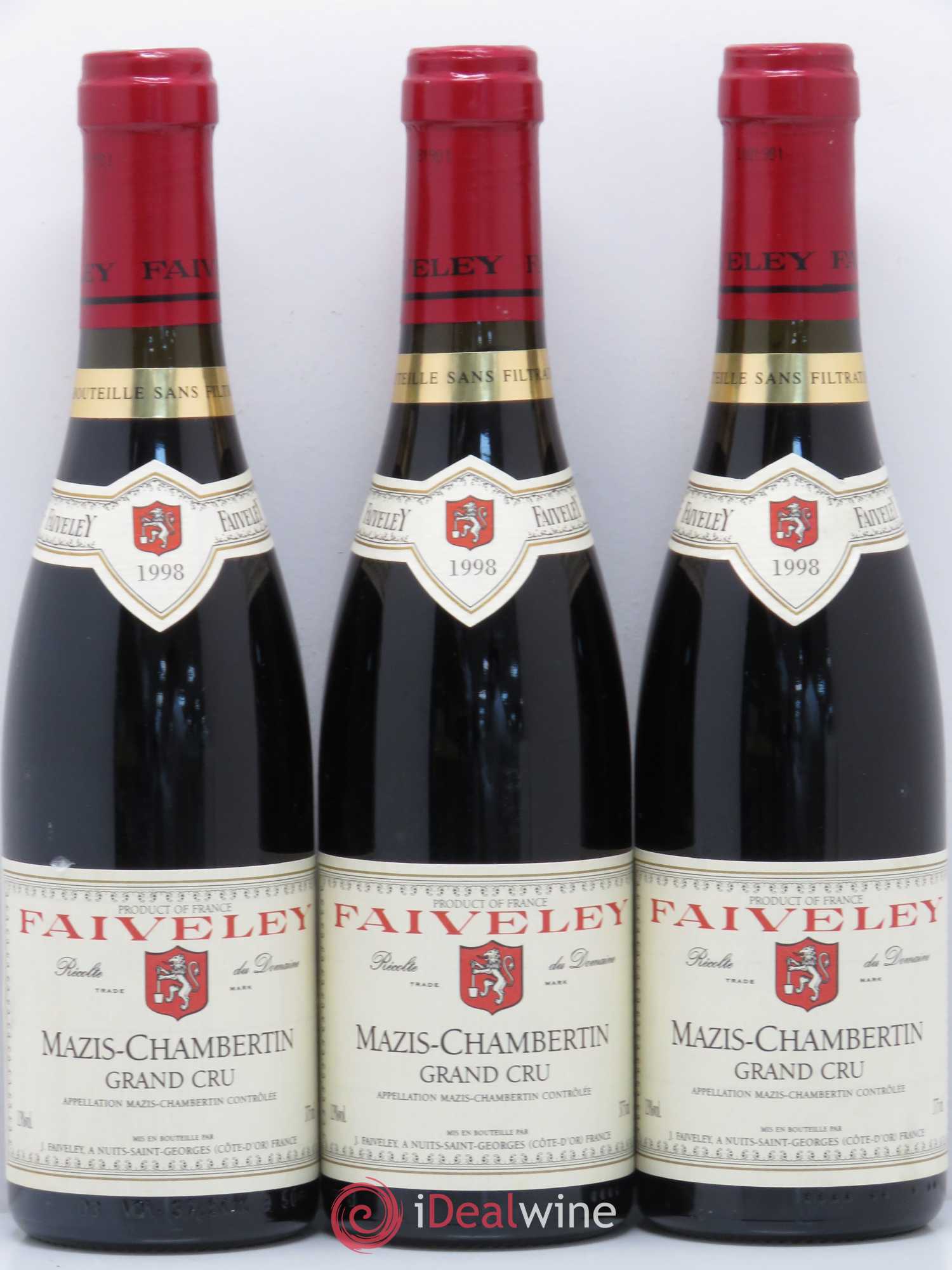Mazis-Chambertin Grand Cru Faiveley 1998 - Lot of 12 half-bottles - 2