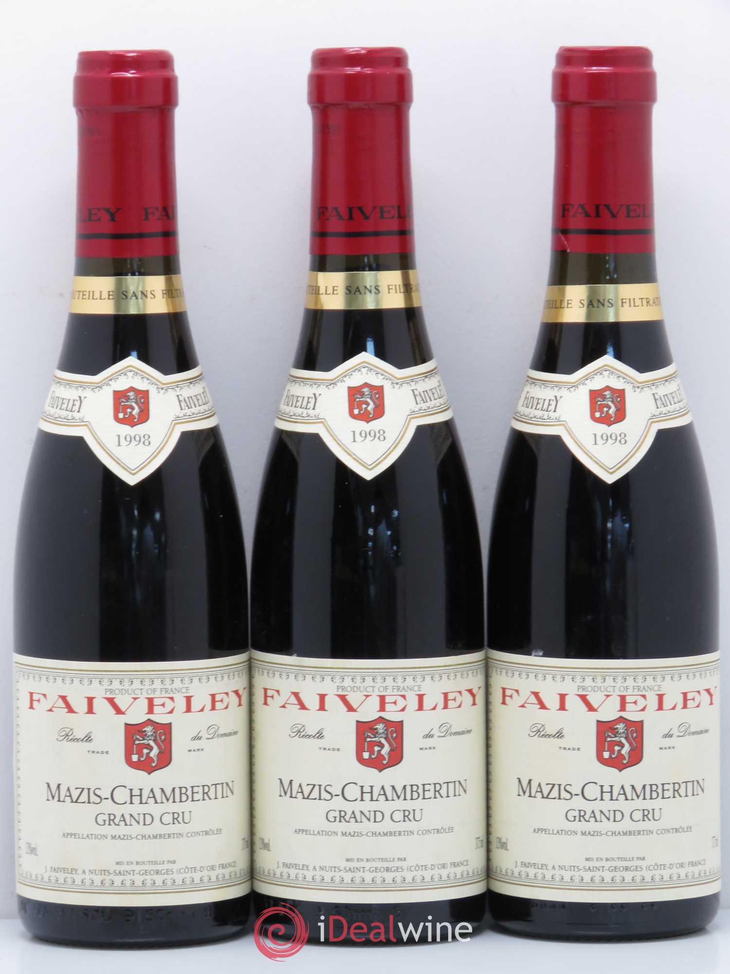 Mazis-Chambertin Grand Cru Faiveley 1998 - Lot of 12 half-bottles - 3