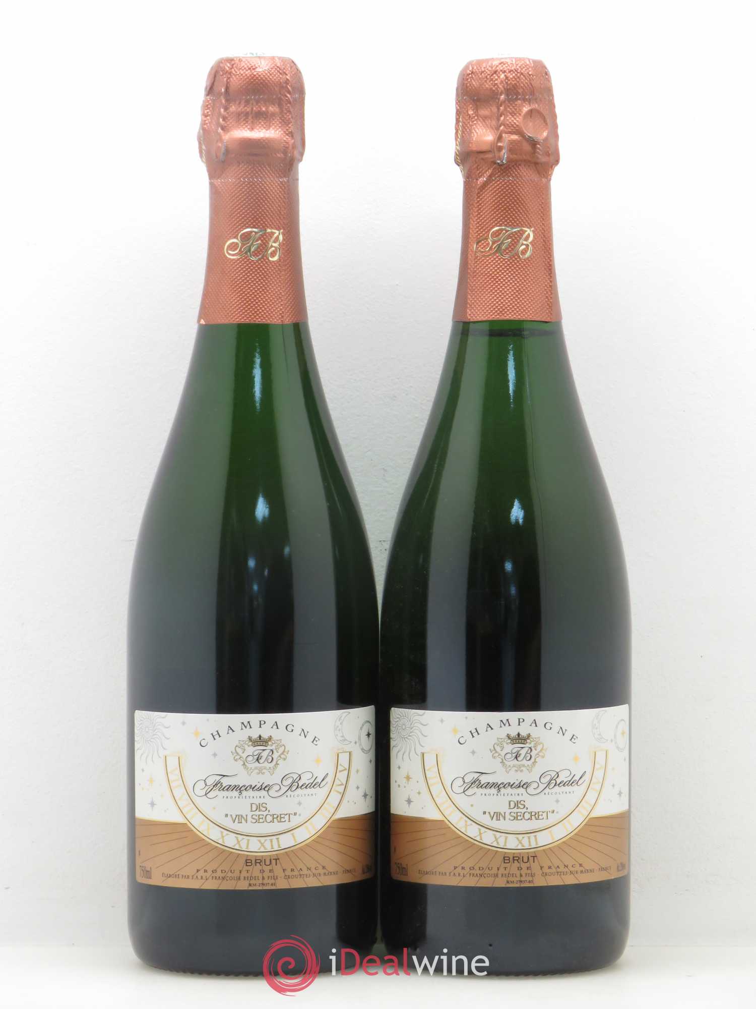 Champagne Francoise Bedel et Fils Dis Vin Secret - Posten von 2 Flaschen - 0