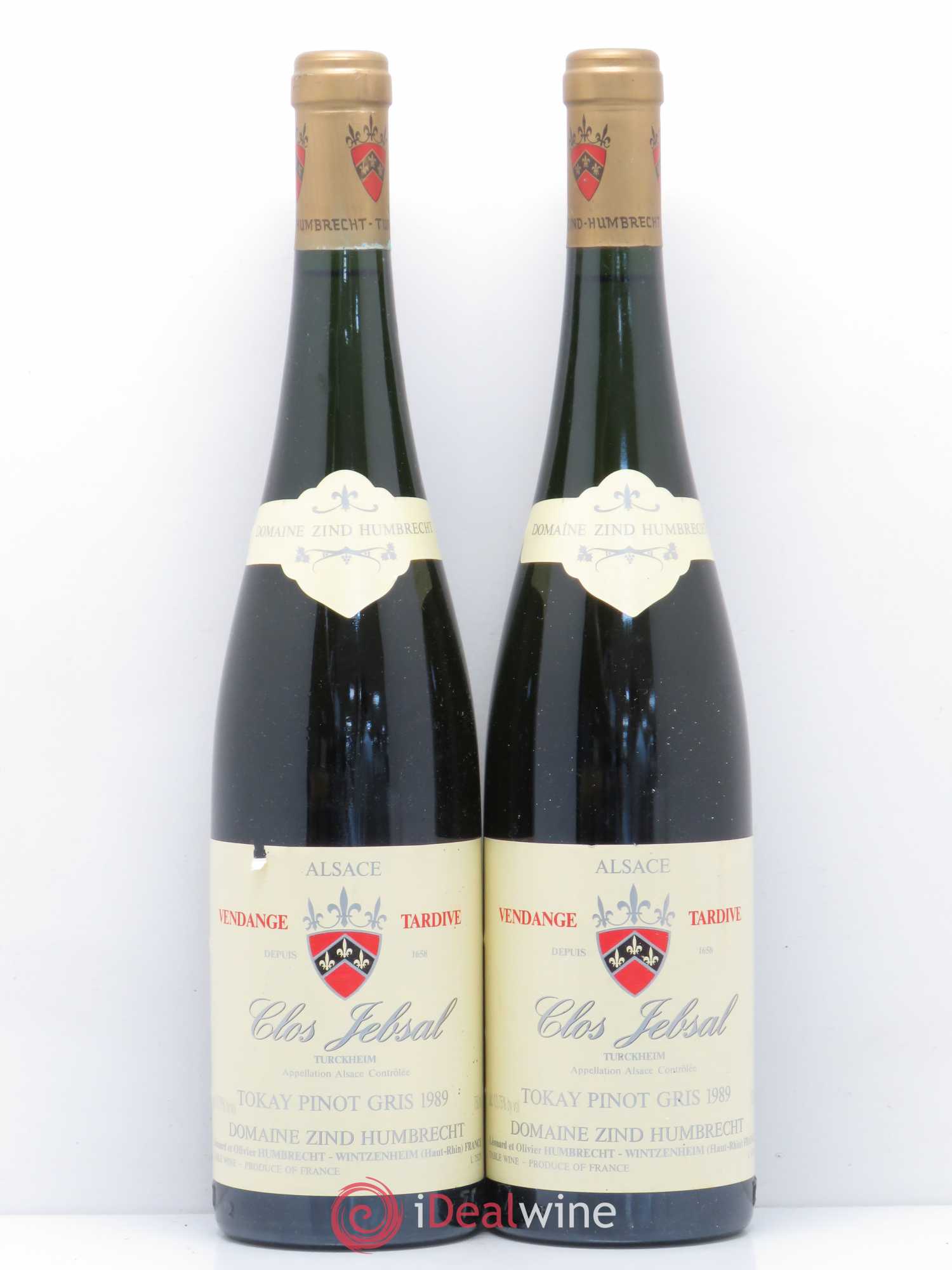 Alsace Pinot Gris Clos Jebsal Vendanges Tardives Zind-Humbrecht (Domaine) 1989 - Lotto di 2 bottiglie - 0