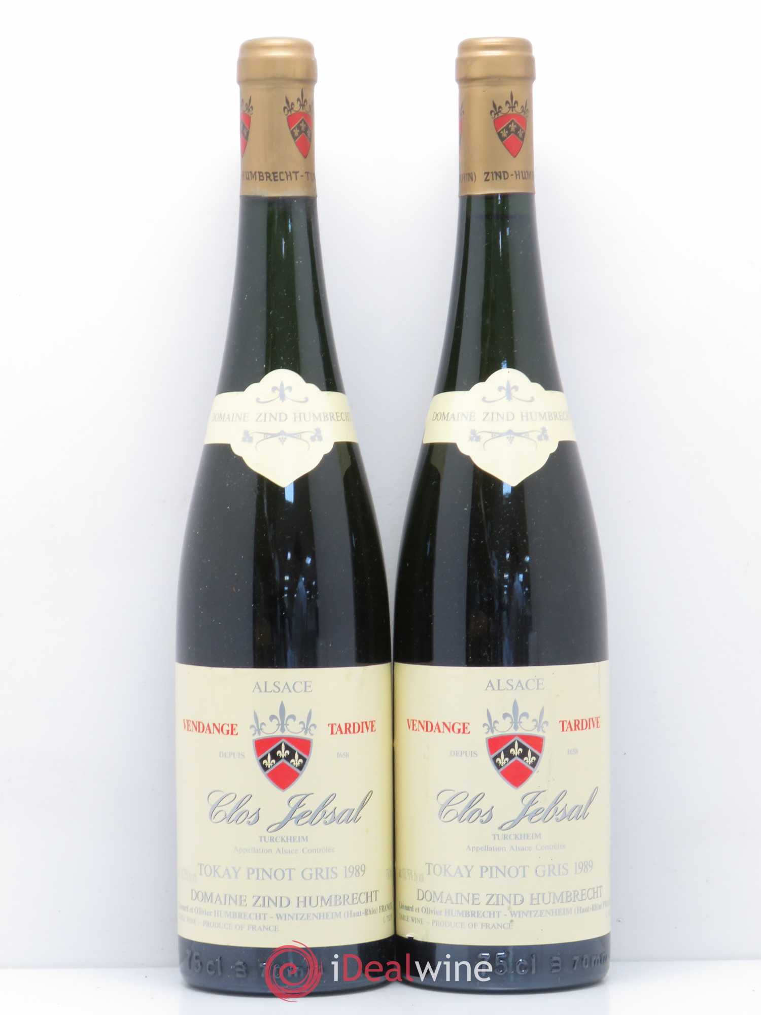 Alsace Pinot Gris Clos Jebsal Vendanges Tardives Zind-Humbrecht (Domaine) 1989 - Lotto di 2 bottiglie - 0