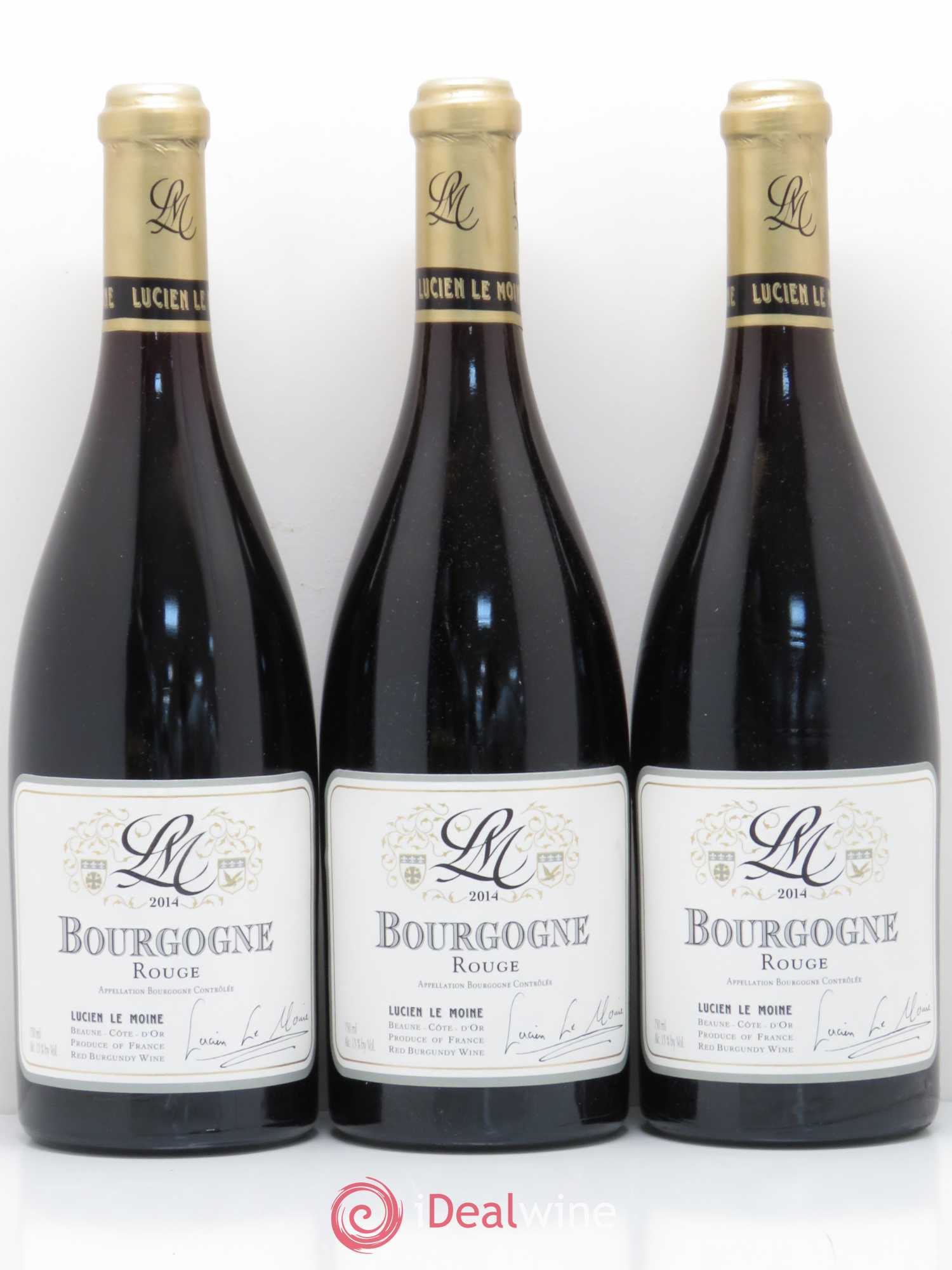 Bourgogne Lucien Le Moine 2014 - Lot de 3 bouteilles - 0