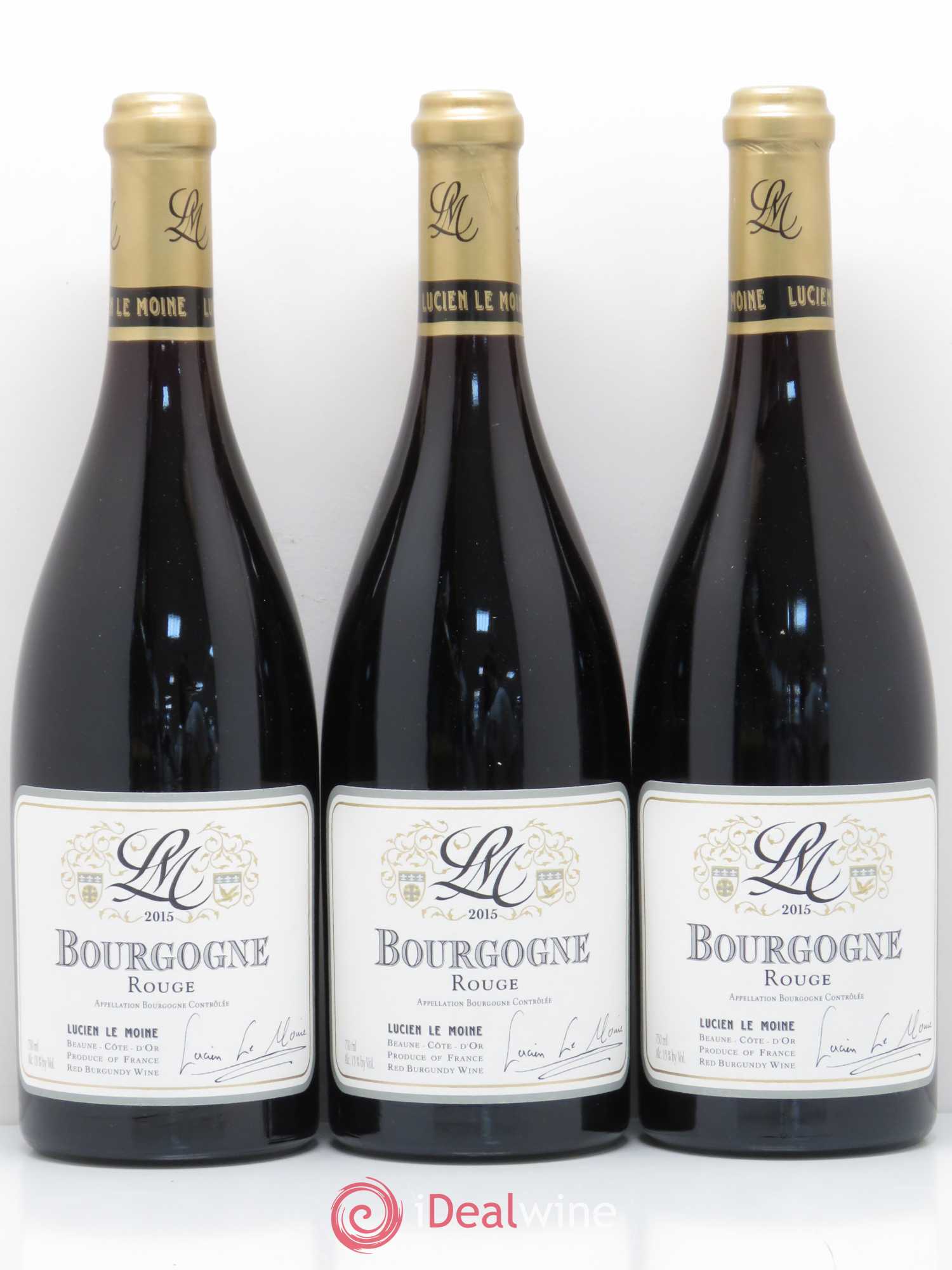 Bourgogne Lucien Le Moine 2015 - Lot de 3 bouteilles - 0