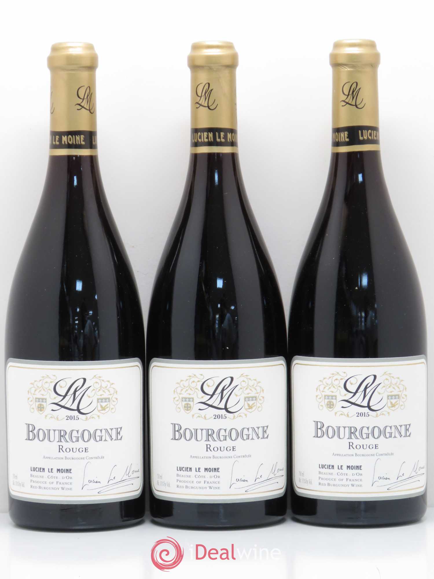 Bourgogne Lucien Le Moine 2015 - Lot de 3 bouteilles - 0