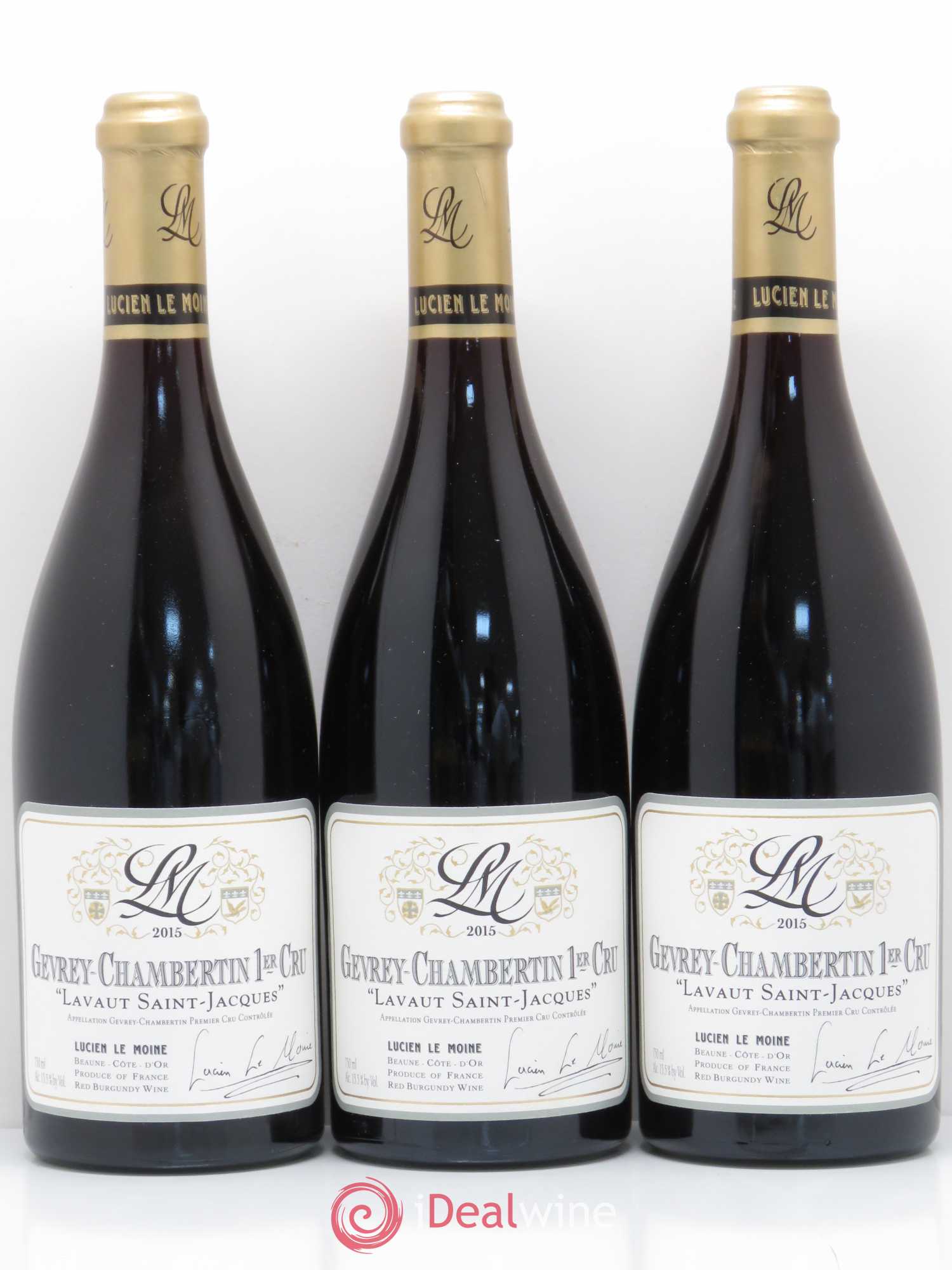 Gevrey-Chambertin 1er Cru Lavaut Saint Jacques Lucien Le Moine 2015 - Lot de 3 bouteilles - 0