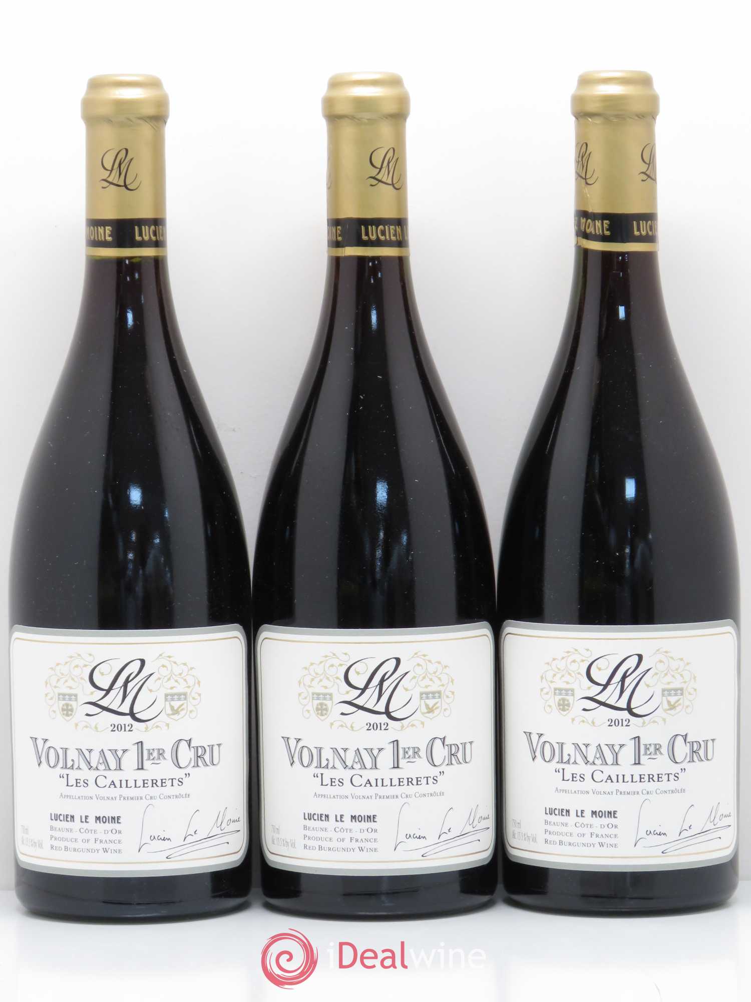 Volnay 1er Cru Les Caillerets Lucien Le Moine 2012 - Lot de 3 bouteilles - 0