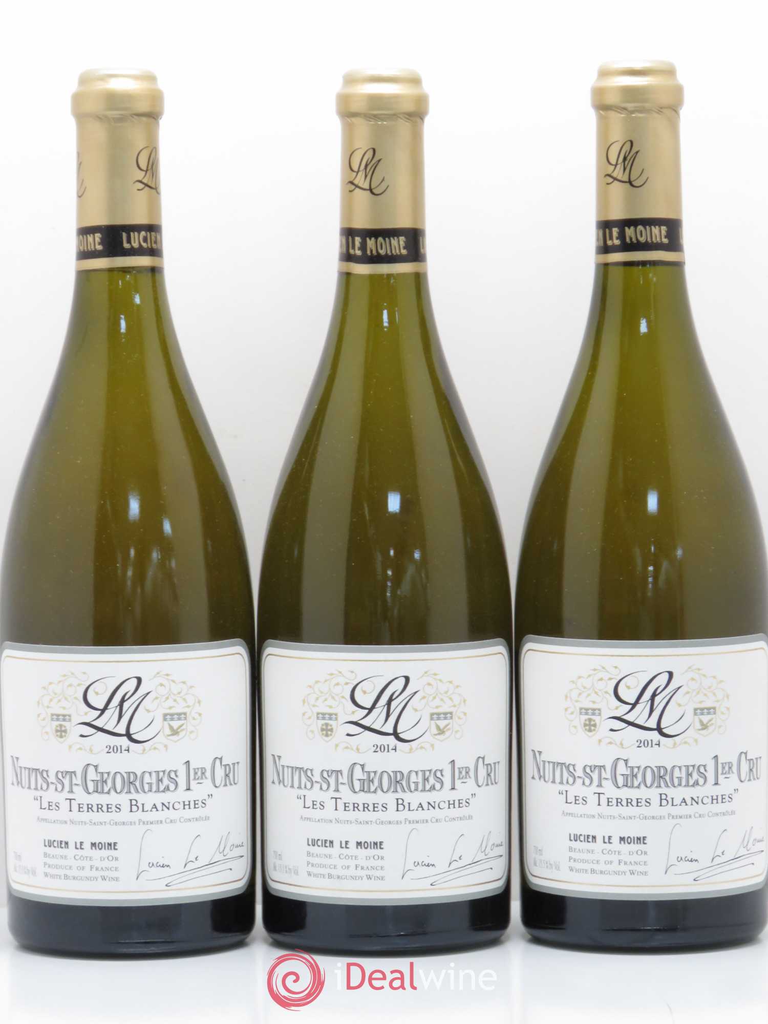 Nuits-Saint-Georges 1er Cru Les Terres Blanches Lucien Le Moine 2014 - Lot de 3 bouteilles - 0