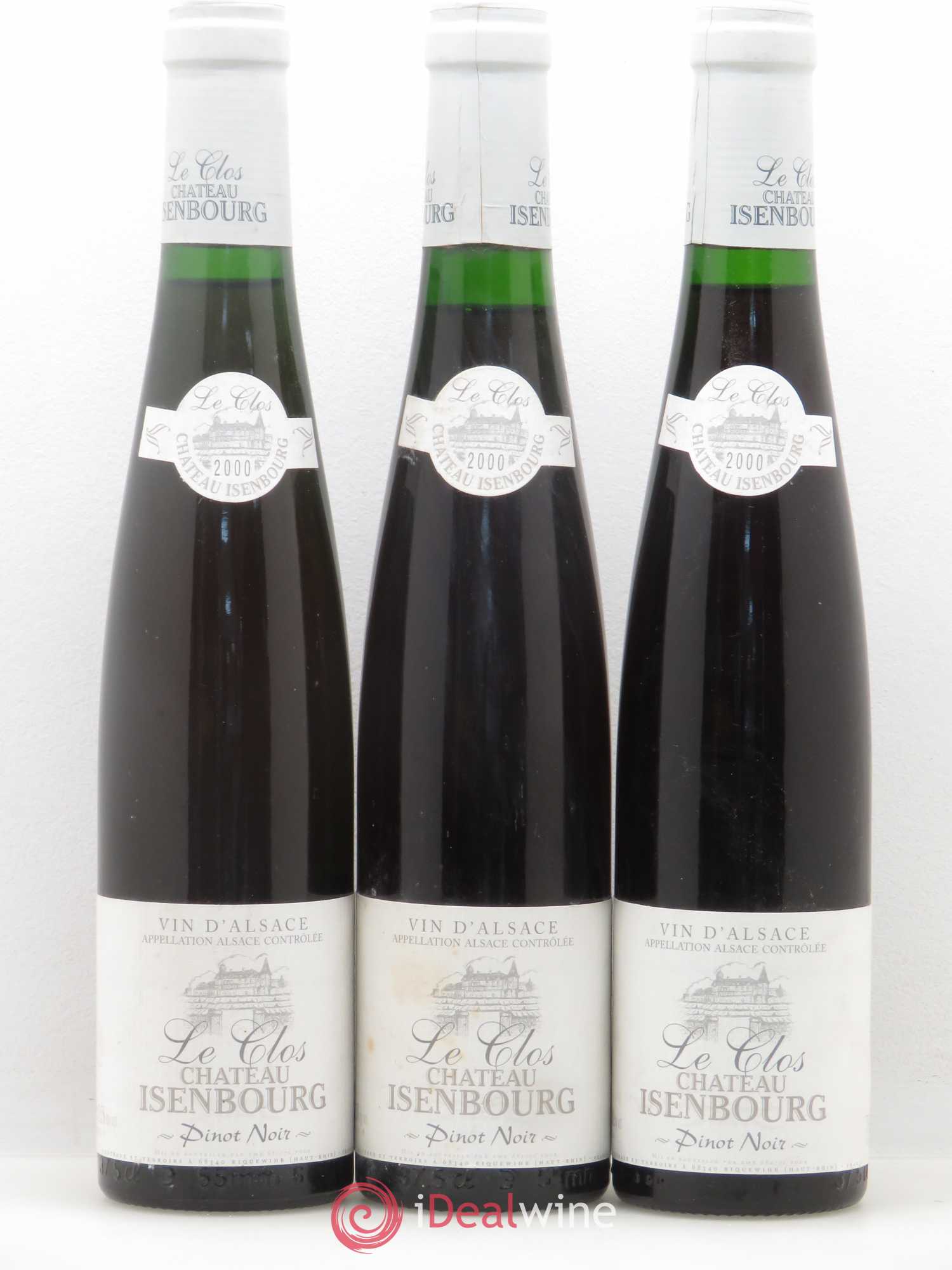 Alsace Pinot Noir Clos Château d'Isenbourg (sans prix de réserve) 2000 - Posten von 3 Demi-Flaschen - 0