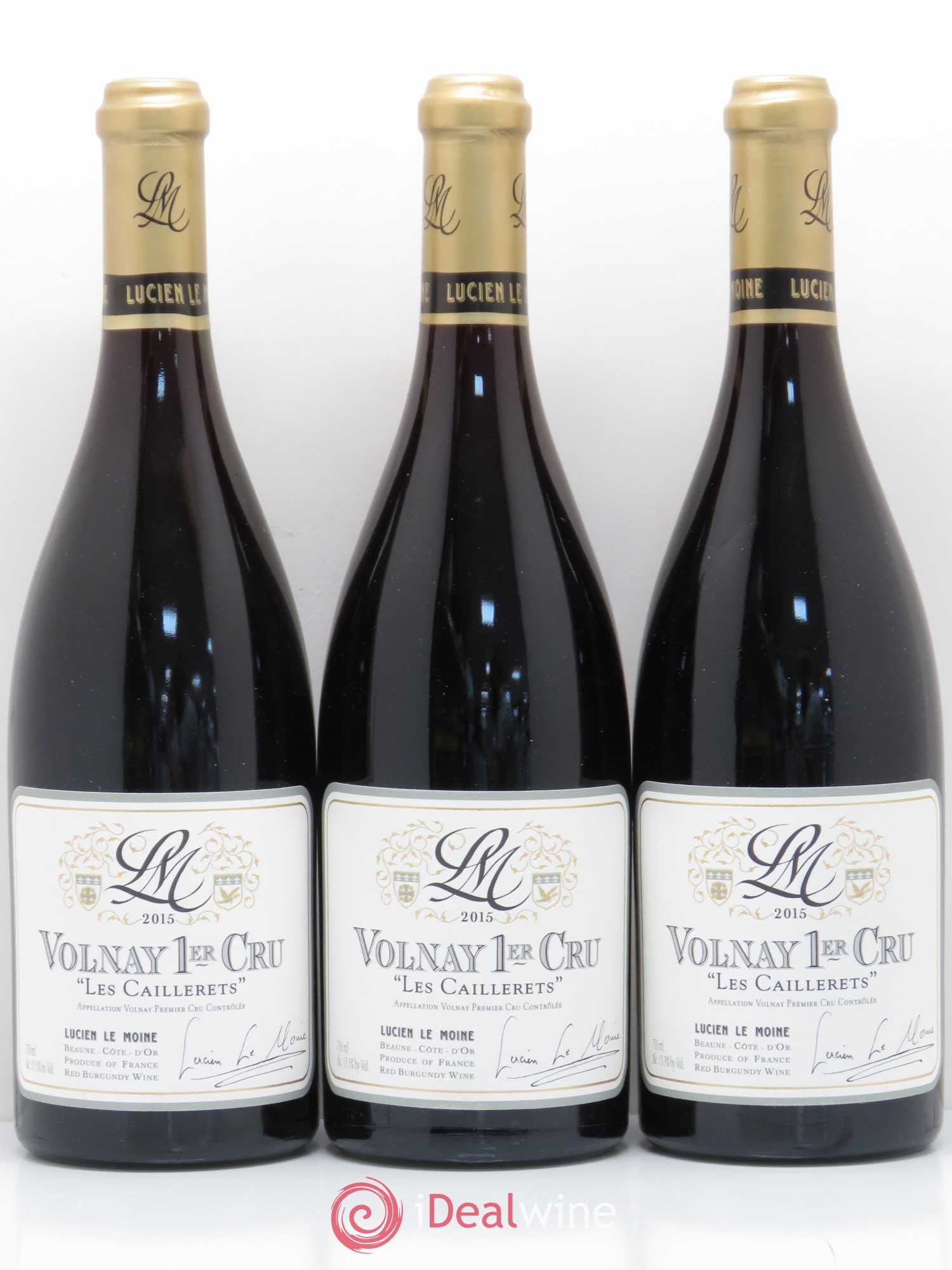 Volnay 1er Cru Les Caillerets Lucien Le Moine 2015 - Lot de 3 bouteilles - 0