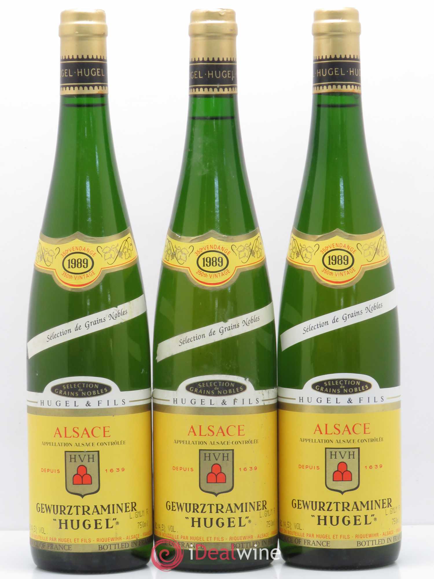 Gewurztraminer Sélection de Grains Nobles Hugel (Domaine) 1989 - Lotto di 3 bottiglie - 0