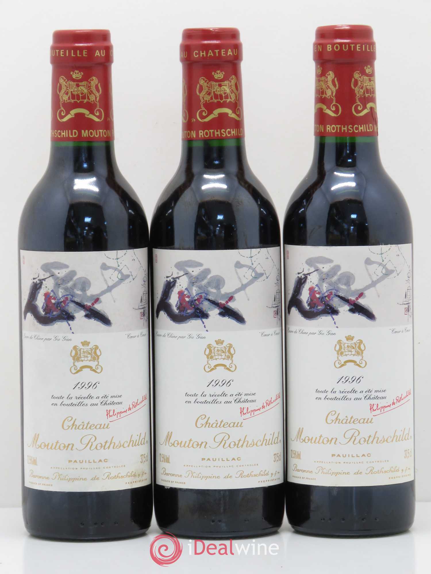 Château Mouton Rothschild 1er Grand Cru Classé 1996 - Lot de 12 demi bouteilles - 1