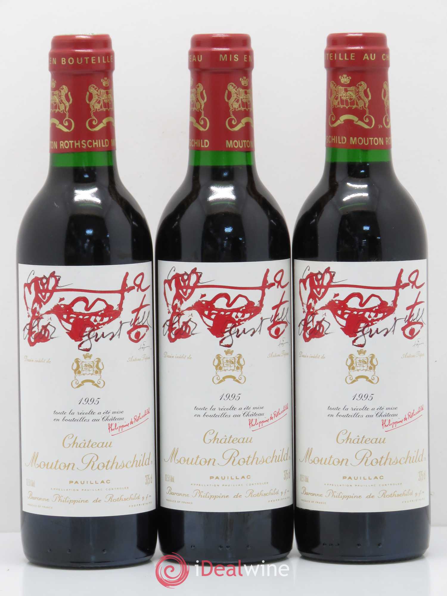 Château Mouton Rothschild 1er Grand Cru Classé 1995 - Lot de 12 demi bouteilles - 1