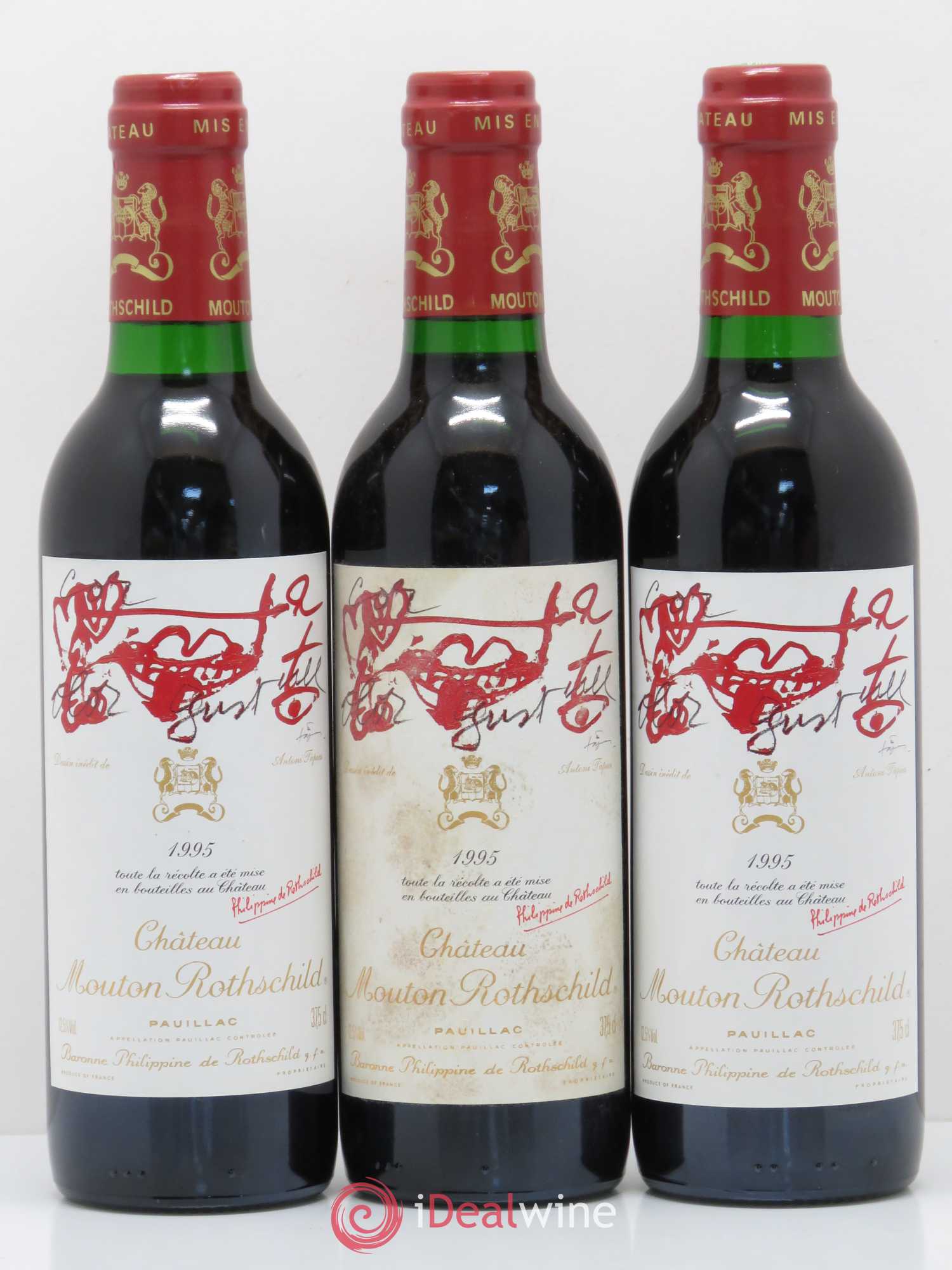 Château Mouton Rothschild 1er Grand Cru Classé 1995 - Lot de 12 demi bouteilles - 6