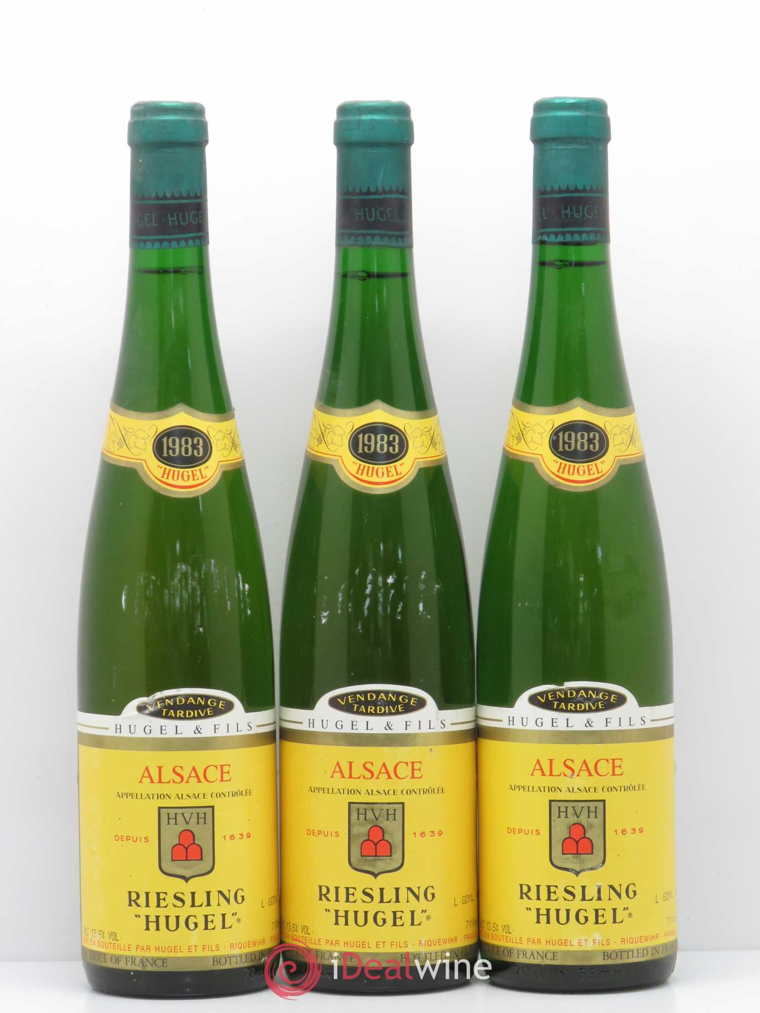 Riesling Vendanges Tardives Hugel (Domaine) 1983 - Lotto di 3 bottiglie - 0