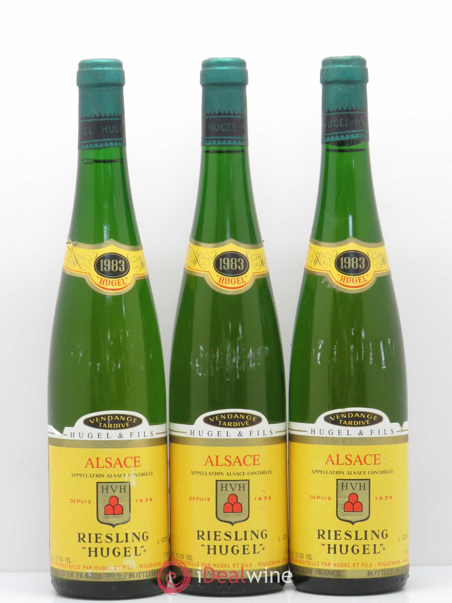 Riesling Vendanges Tardives Hugel (Domaine) 1983 - Lotto di 3 bottiglie - 0