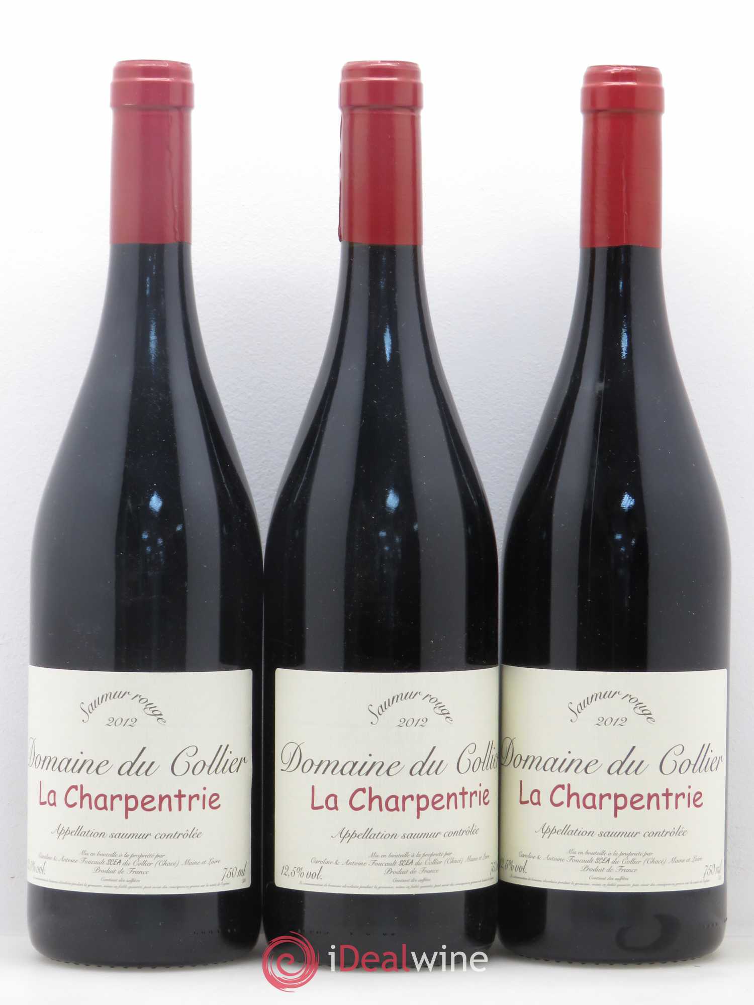 Saumur La Charpentrie Domaine du Collier 2012 - Lot de 3 bouteilles - 0