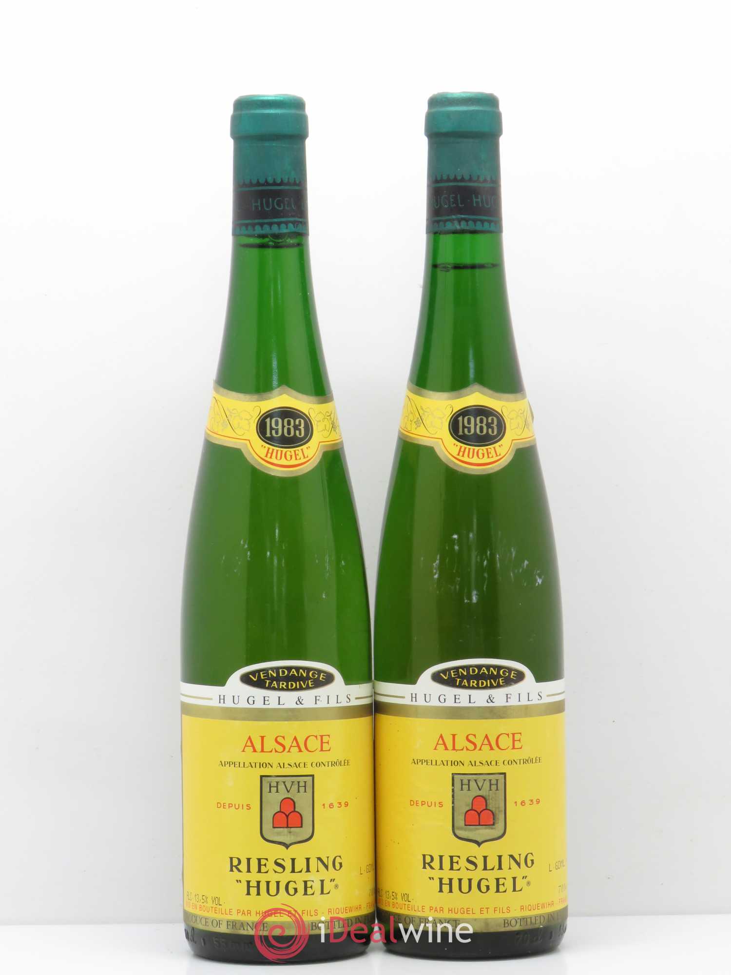 Riesling Vendanges Tardives Hugel (Domaine) 1983 - Lotto di 2 bottiglie - 0