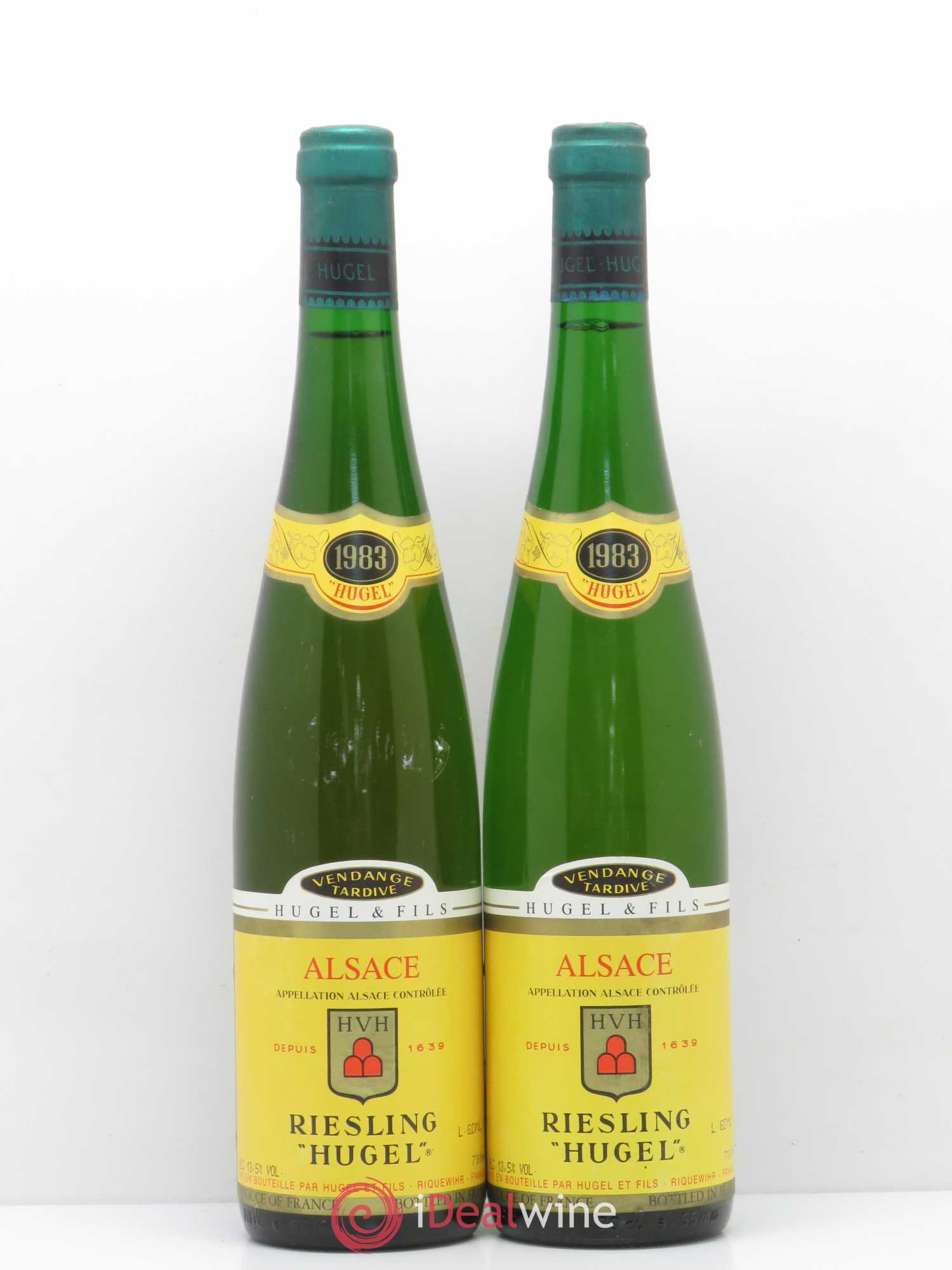 Riesling Vendanges Tardives Hugel (Domaine) 1983 - Lotto di 2 bottiglie - 0