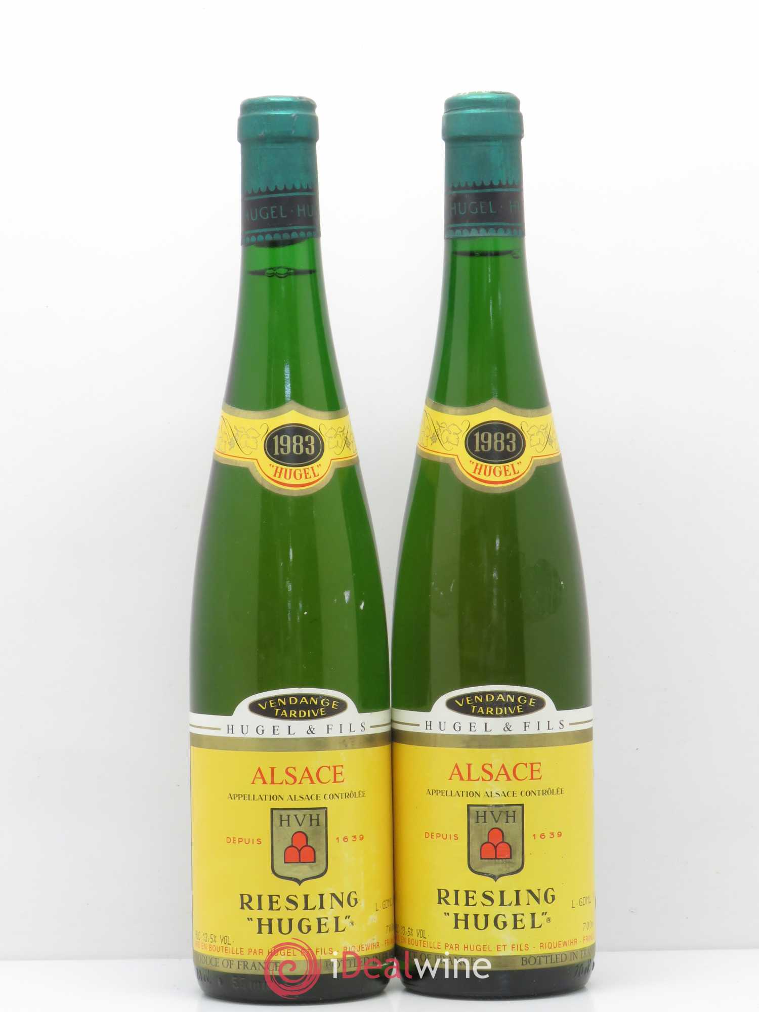Riesling Vendanges Tardives Hugel (Domaine) 1983 - Lotto di 2 bottiglie - 0
