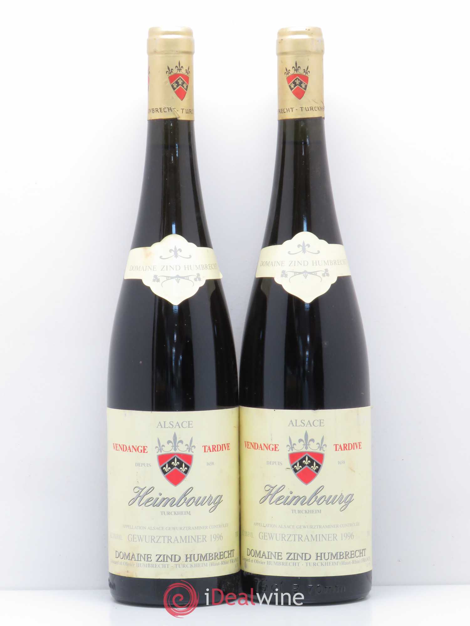 Gewurztraminer Heimbourg Vendanges Tardives Domaine Zind Humbrecht 1996 - Posten von 2 Flaschen - 0