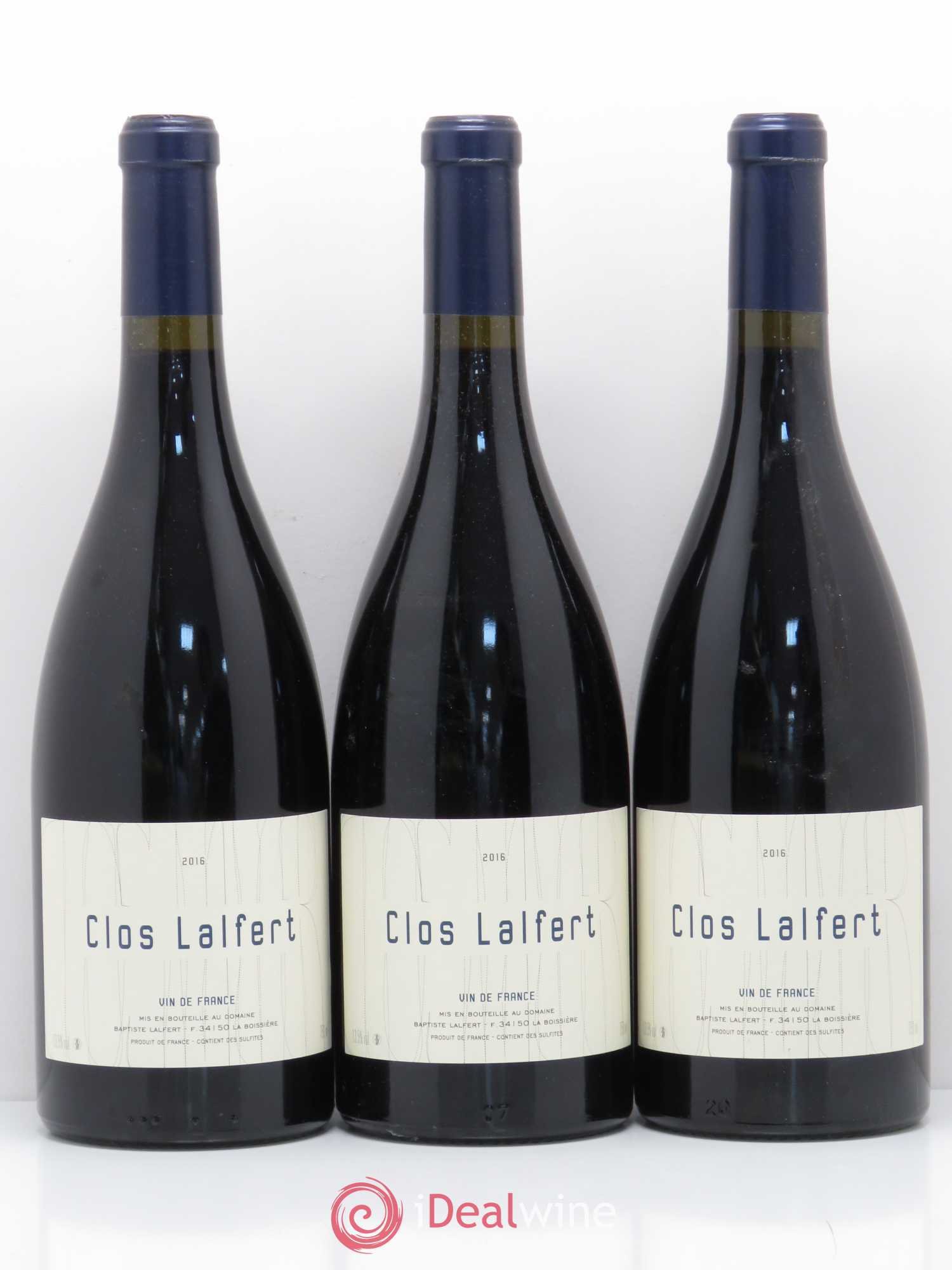 Vin de France Clos Lalfert 2016 - Lot de 3 bouteilles - 0