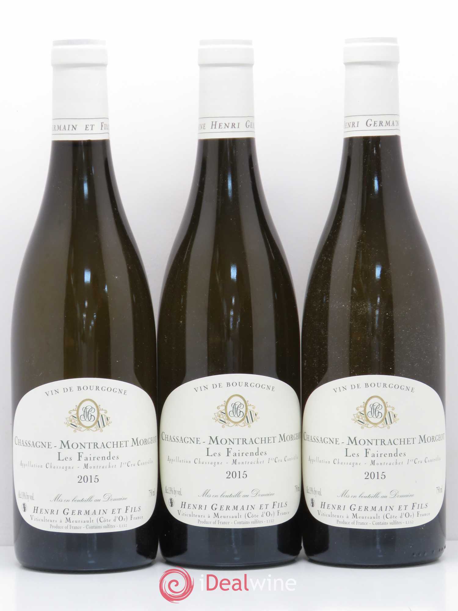 Chassagne-Montrachet 1er Cru Morgeot Les Fairendes Henri Germain 2015 - Posten von 3 Flaschen - 0
