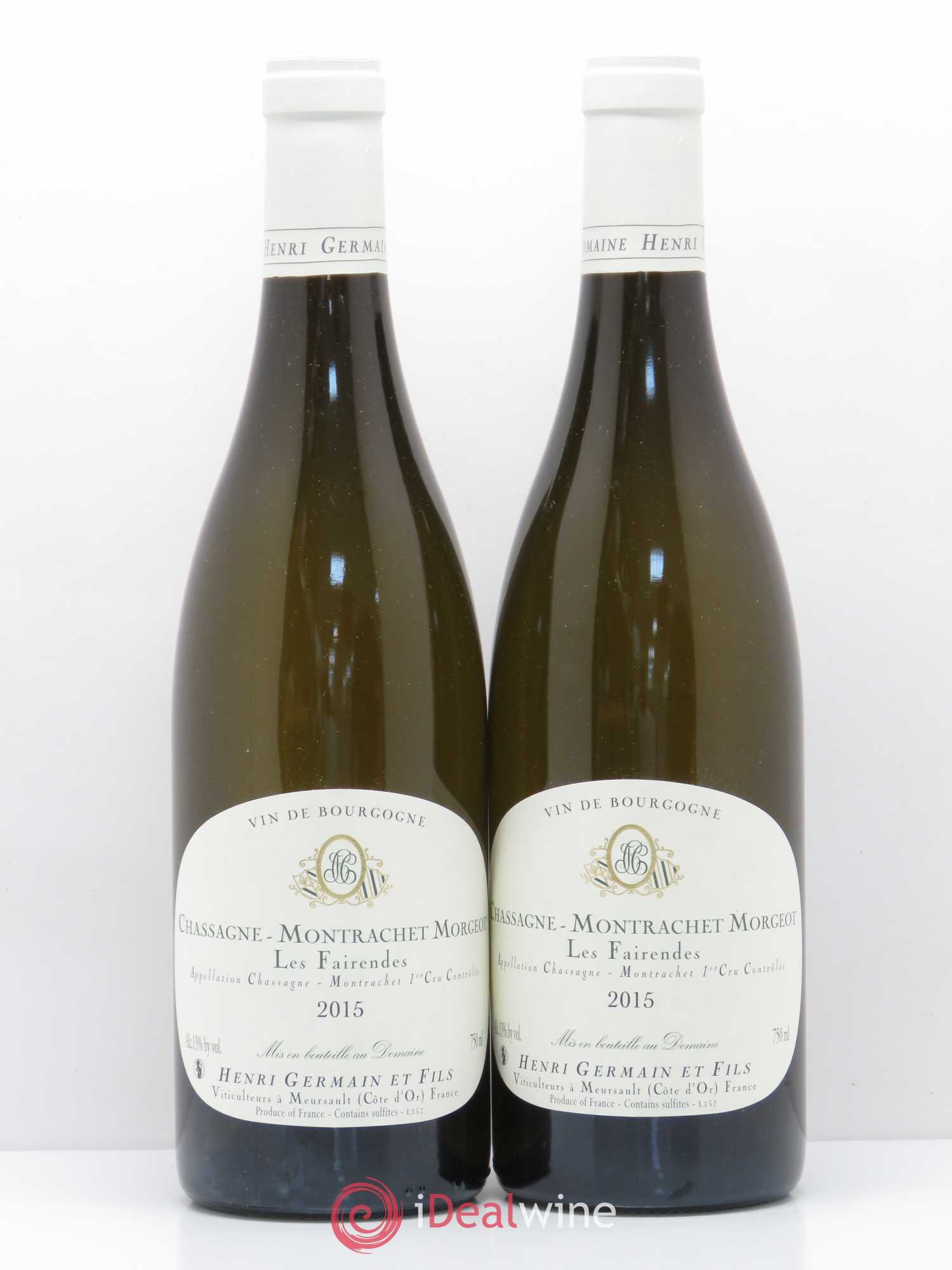 Chassagne-Montrachet 1er Cru Morgeot Les Fairendes Henri Germain 2015 - Lotto di 2 bottiglie - 0