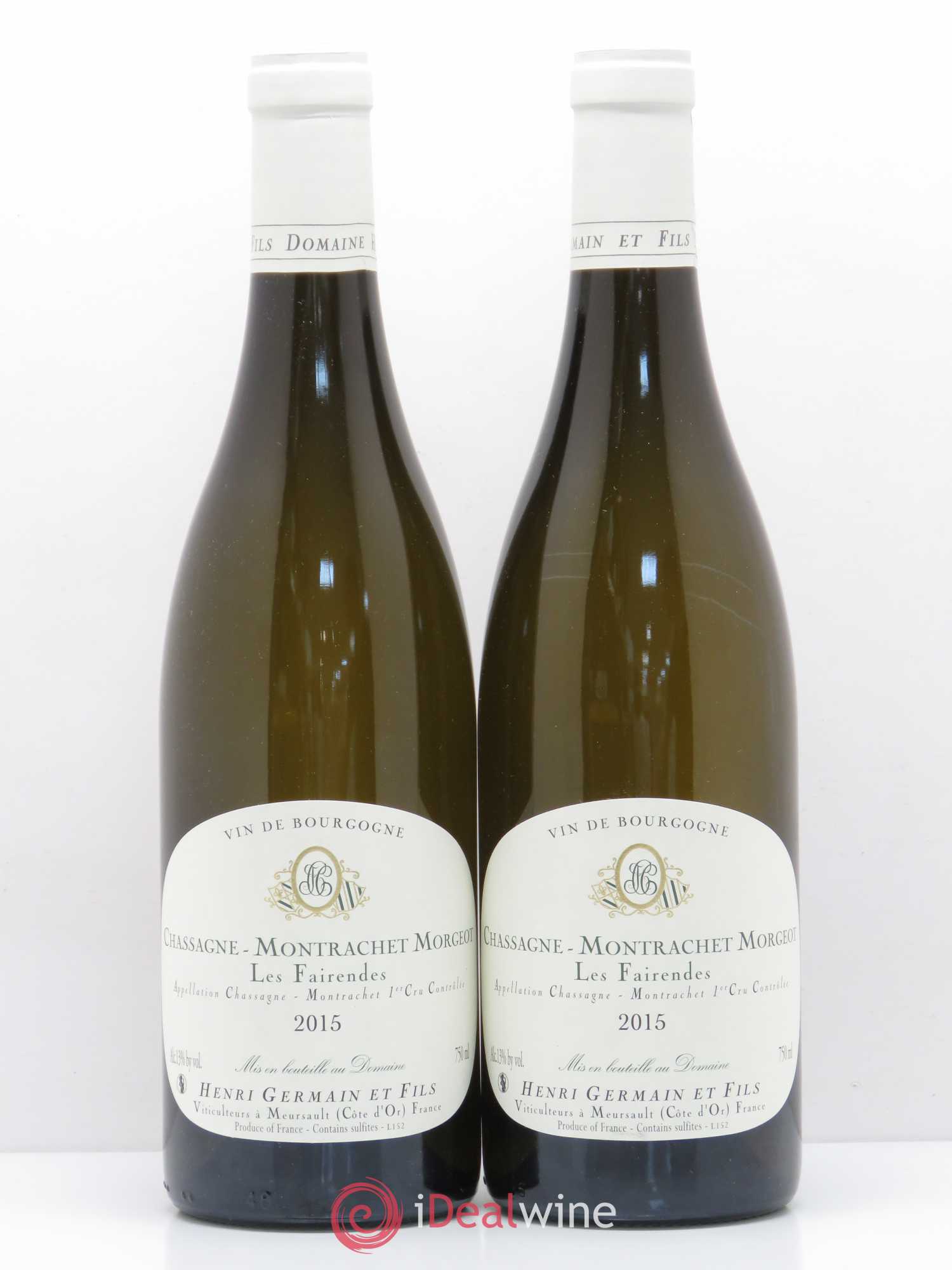 Chassagne-Montrachet 1er Cru Morgeot Les Fairendes Henri Germain 2015 - Posten von 2 Flaschen - 0