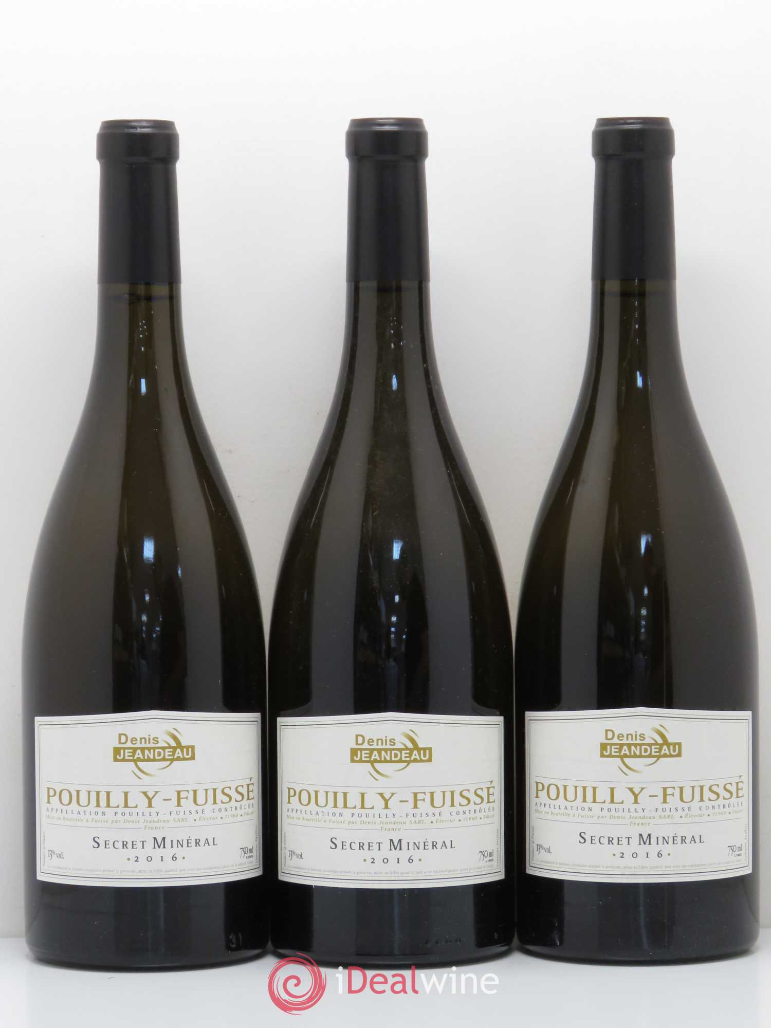 Pouilly-Fuissé Secret Minéral Jeandeau 2016 - Posten von 6 Flaschen - 1