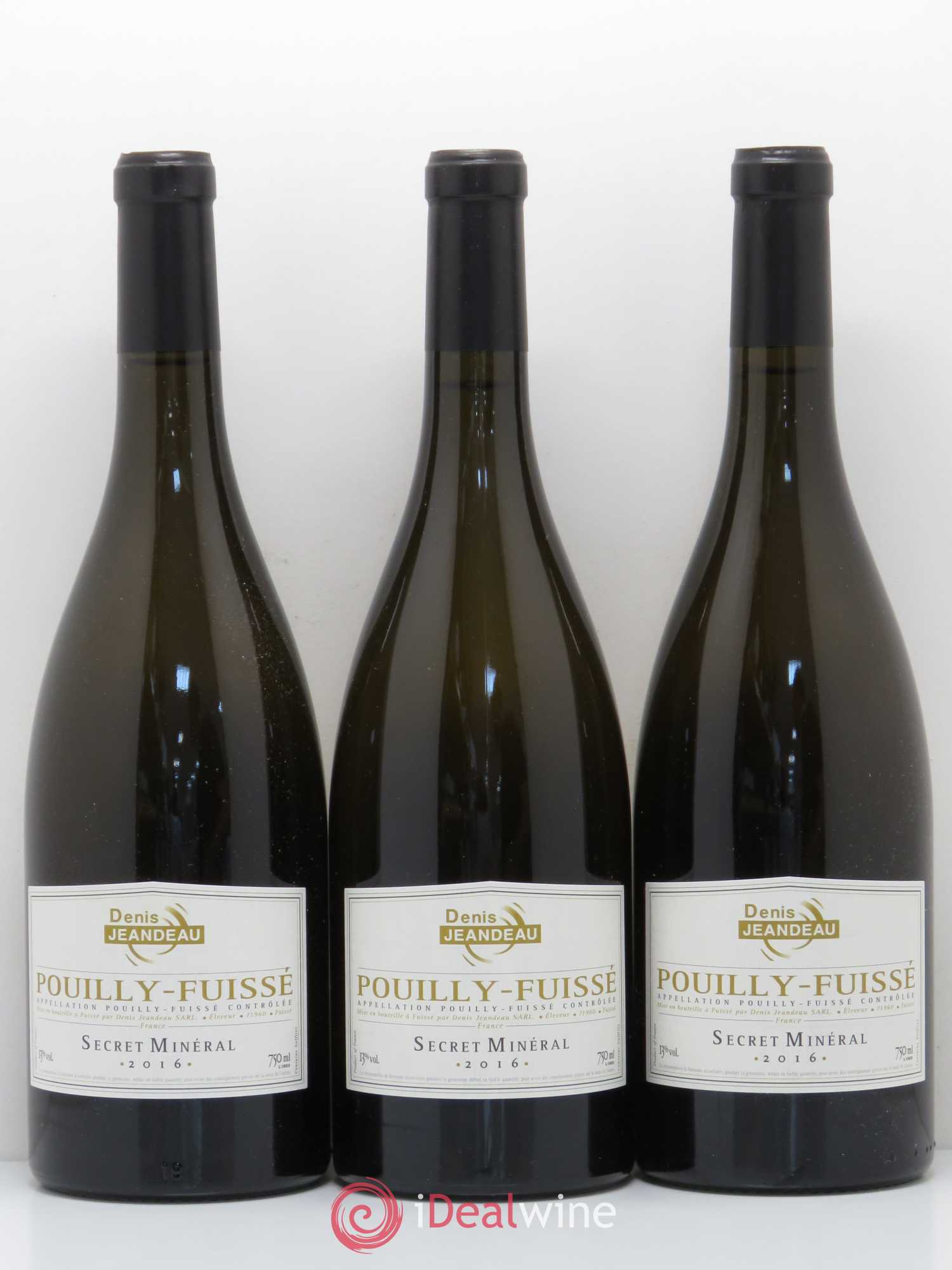 Pouilly-Fuissé Secret Minéral Jeandeau 2016 - Posten von 6 Flaschen - 1