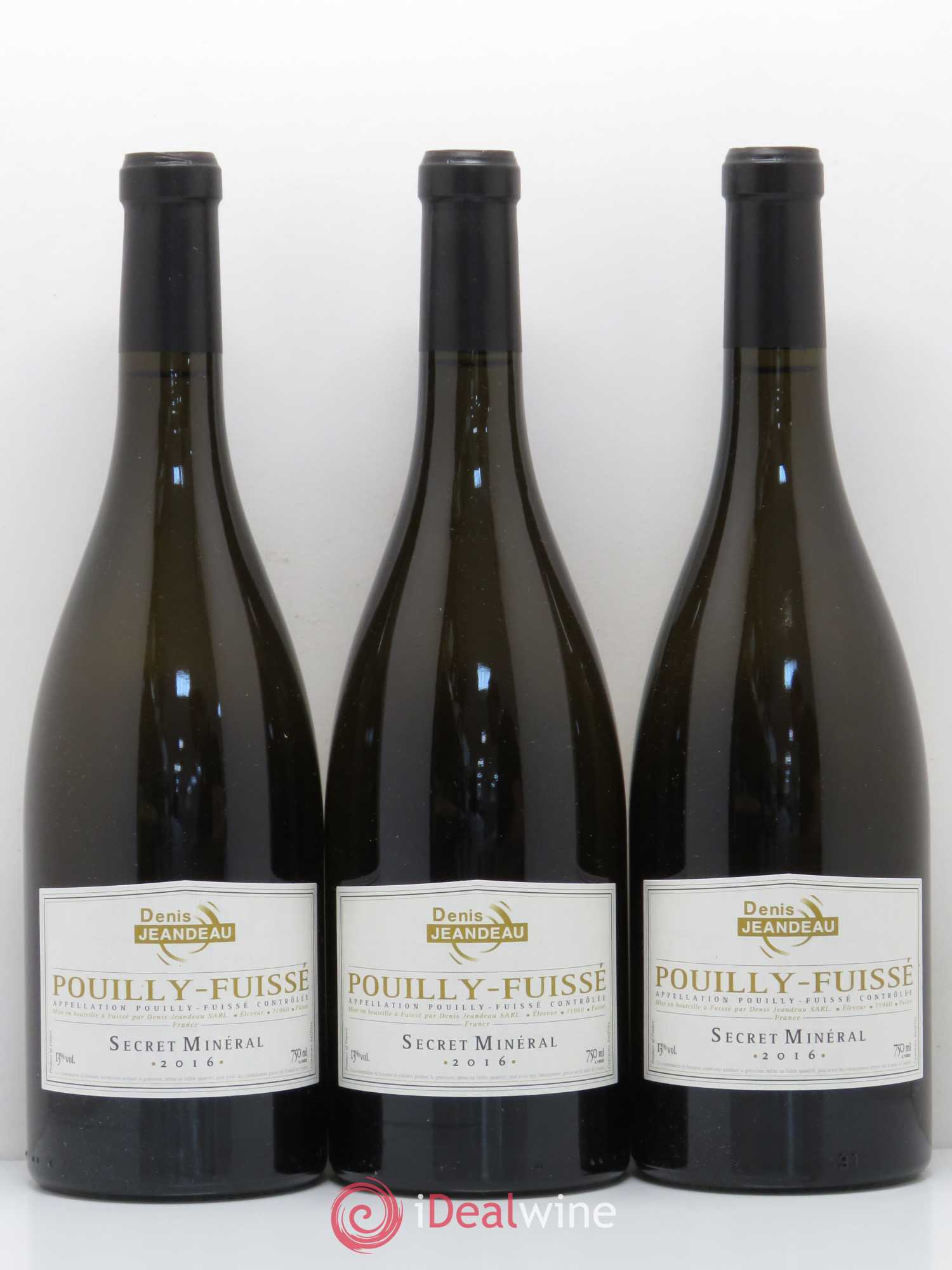 Pouilly-Fuissé Secret Minéral Jeandeau 2016 - Posten von 6 Flaschen - 2