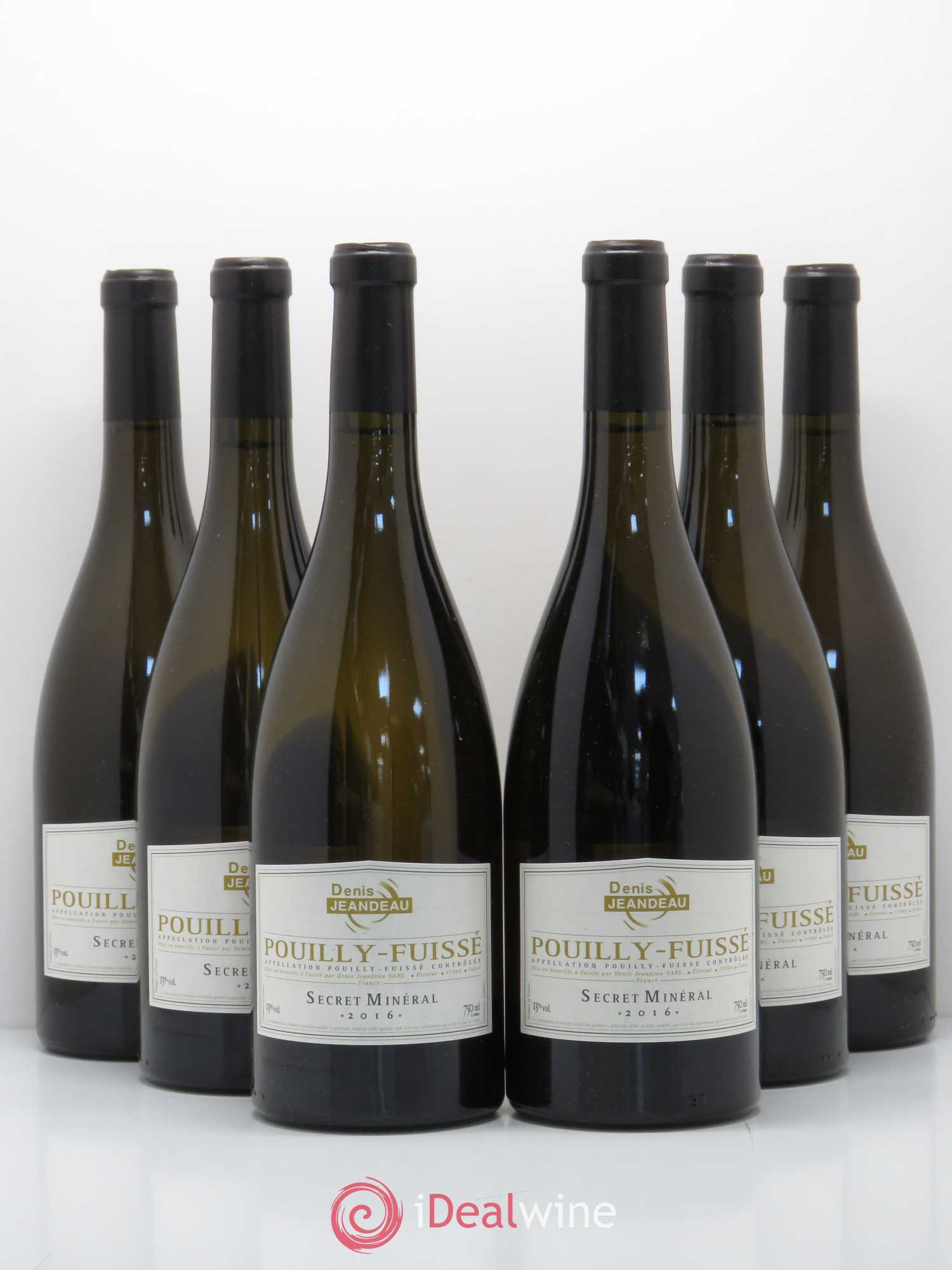 Pouilly-Fuissé Secret Minéral Jeandeau 2016 - Posten von 6 Flaschen - 0
